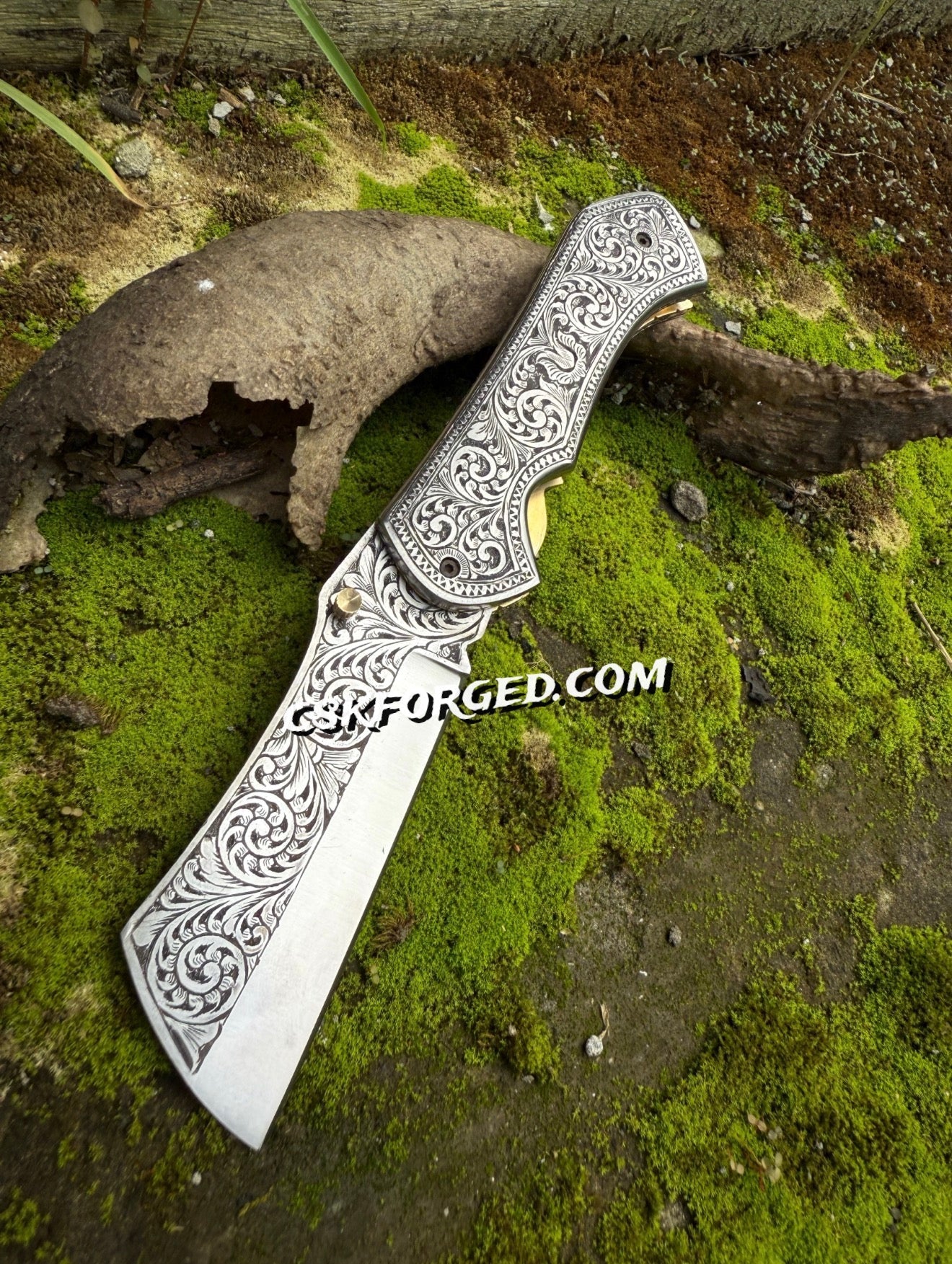 Hand - Engraved Scrollwork Pocket Knife - PhishStones Products