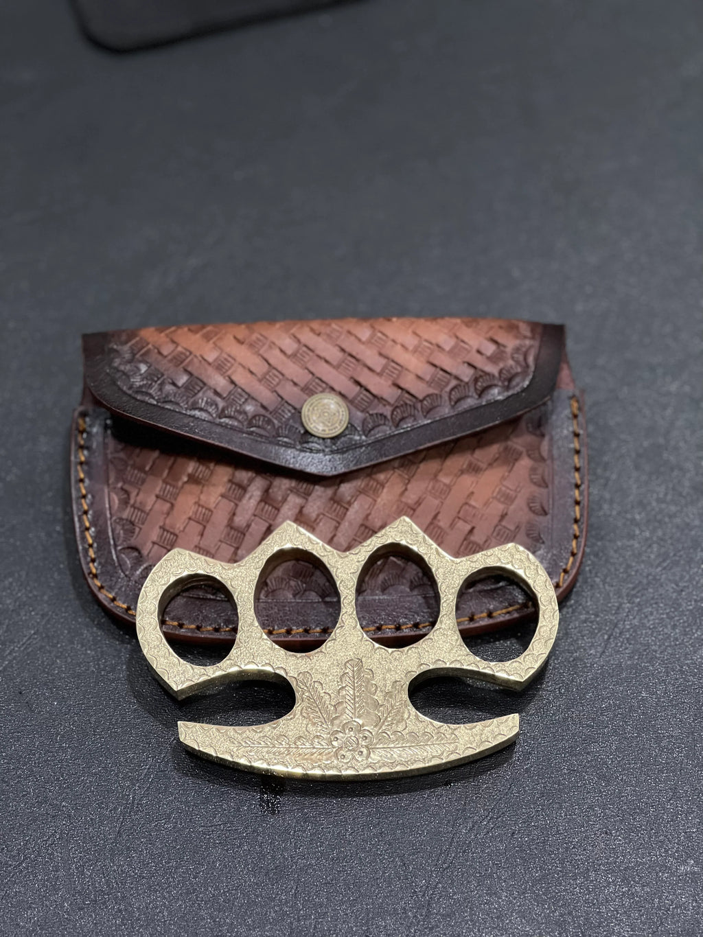 Handmade Brass Engraved Knuckle - PhishStones Products