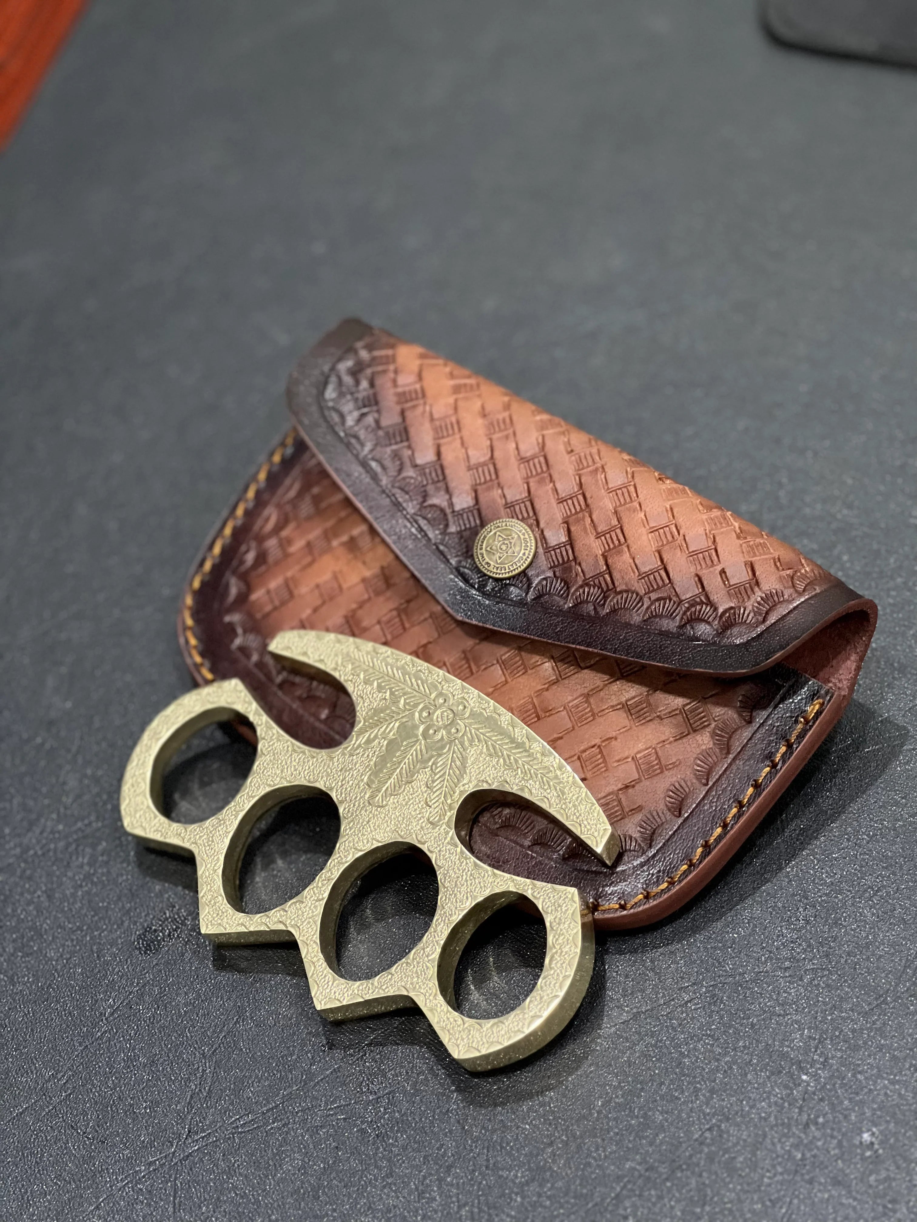 Handmade Brass Engraved Knuckle - PhishStones Products