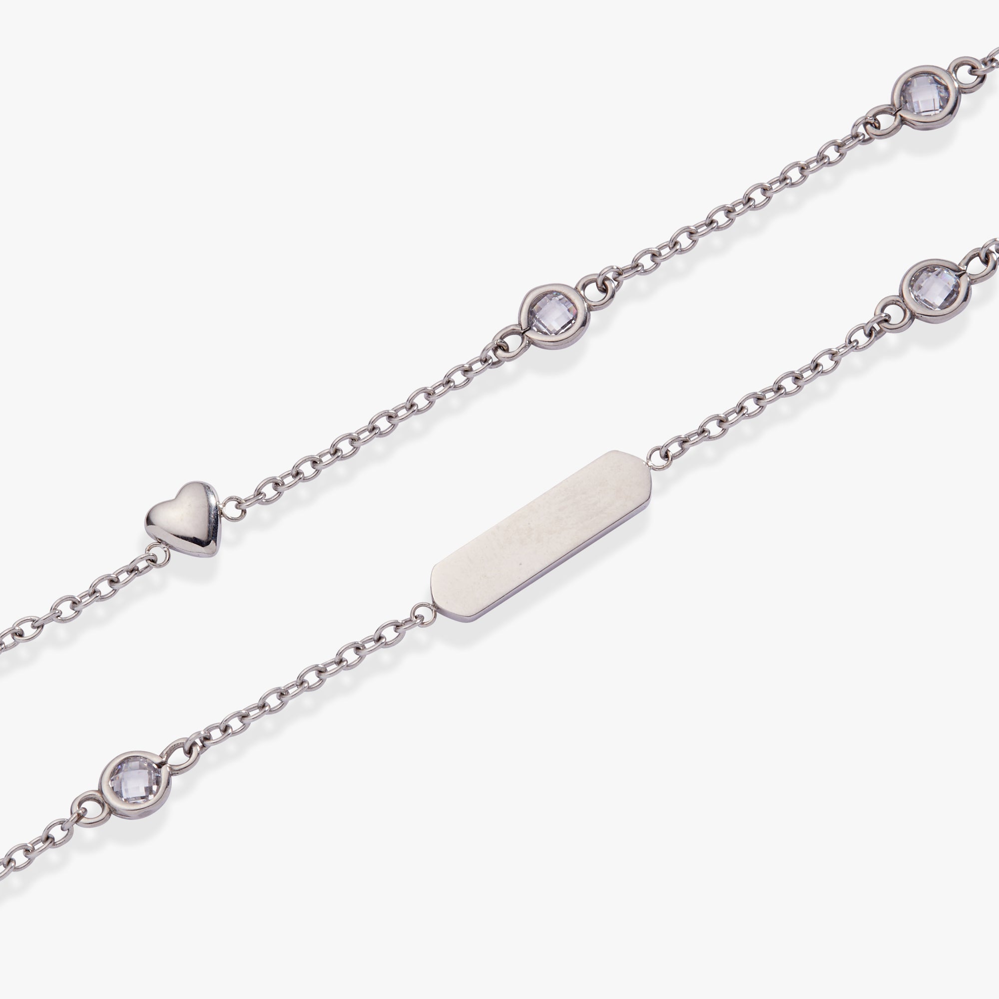 Heart Chain Double Strand Bracelet
