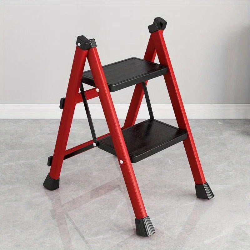 Heavy - Duty 2 - Step Folding Ladder – Metal A - Frame with Non - Slip Steps - PhishStones Products