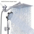 High Pressure Rainfall & Handheld Shower Head – Adjustable, Chrome/Black - PhishStones Products