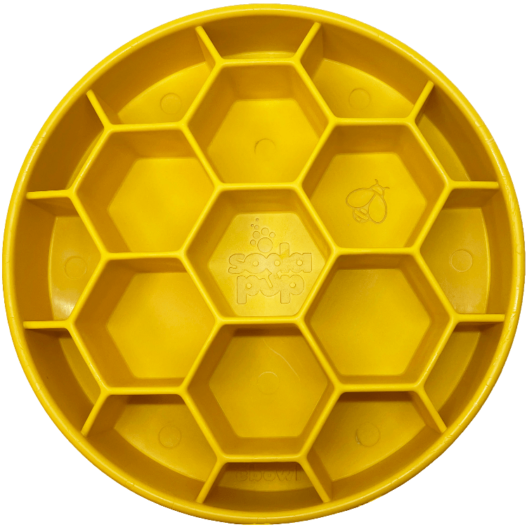 Honeycomb eBowl Deep Slow Feeder Dog Bowl for Enrichment | USA Made - PhishStones Products