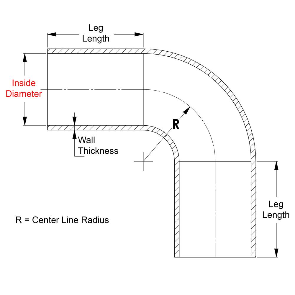 HPS Performance Products HPS 4-1/2" ID, Silicone 90 Degree Elbow Coupler Hose, High Temp 4-ply Reinforced