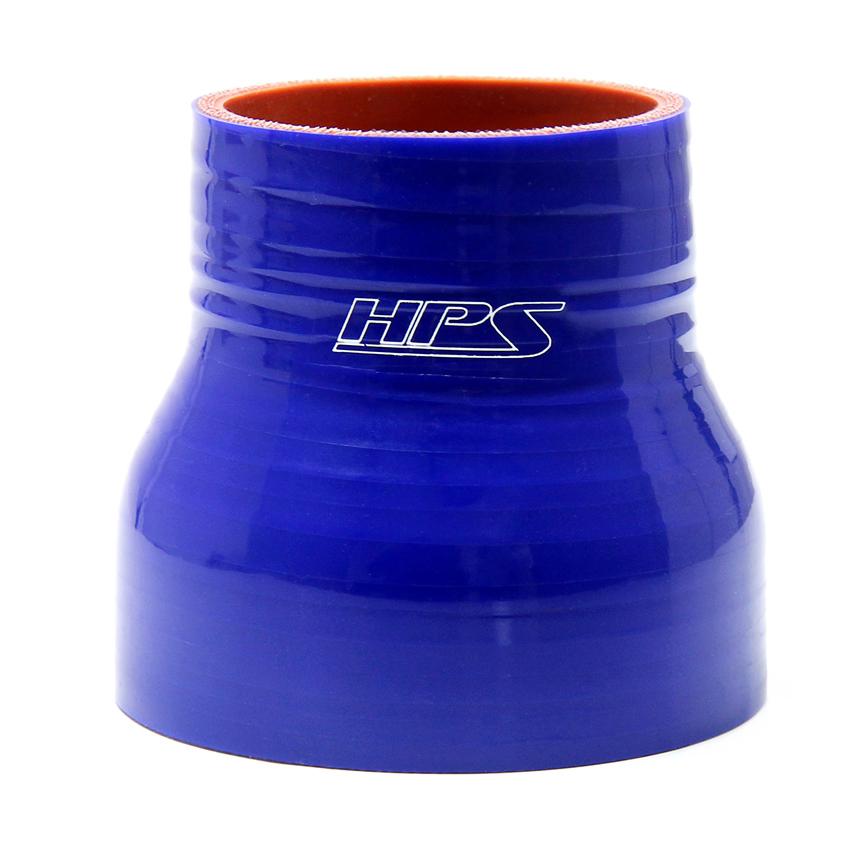 HPS 3/8" - 1/2" ID, 4" Length, Silicone Straight Reducer Coupler Hose, High Temp 4-ply Reinforced, 9.5mm - 13mm ID, Blue