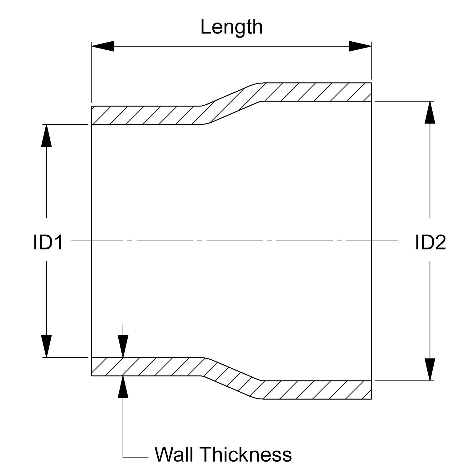 HPS 3/8" - 1/2" ID, 4" Length, Silicone Straight Reducer Coupler Hose, High Temp 4-ply Reinforced, 9.5mm - 13mm ID, Blue