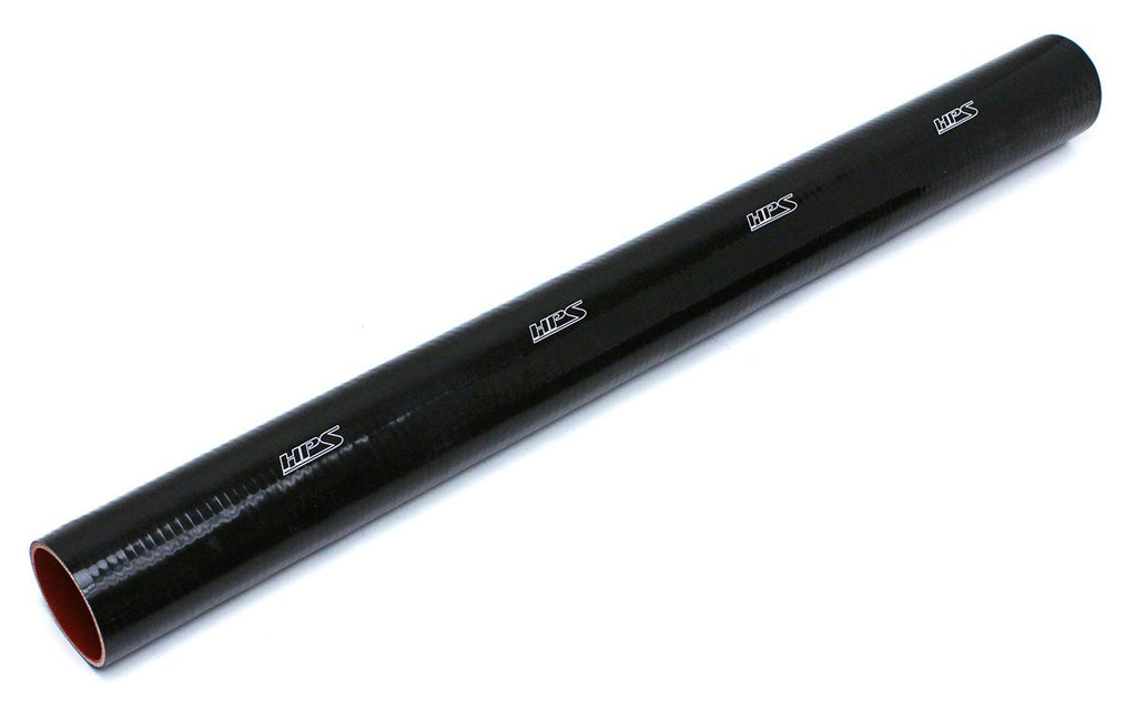 HPS 3/4" ID, 3 Feet Length, Silicone Straight Coupler Coolant Tube Hose, High Temp 4-ply Reinforced, Black, 19mm ID