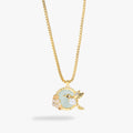 Hummingbird Gemstone Pendant Necklace