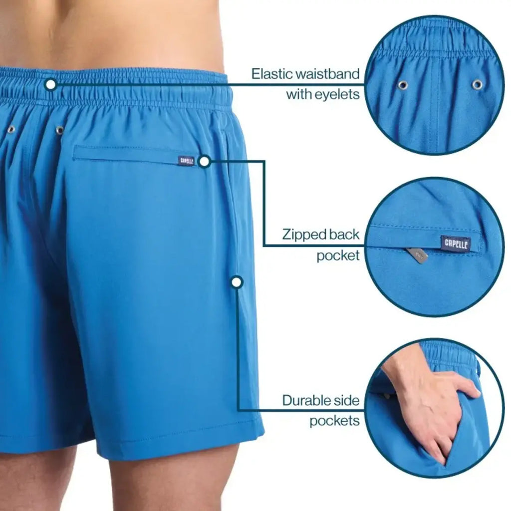 Men’s Premium Compression-Lined Hybrid Shorts – Beta Blue
