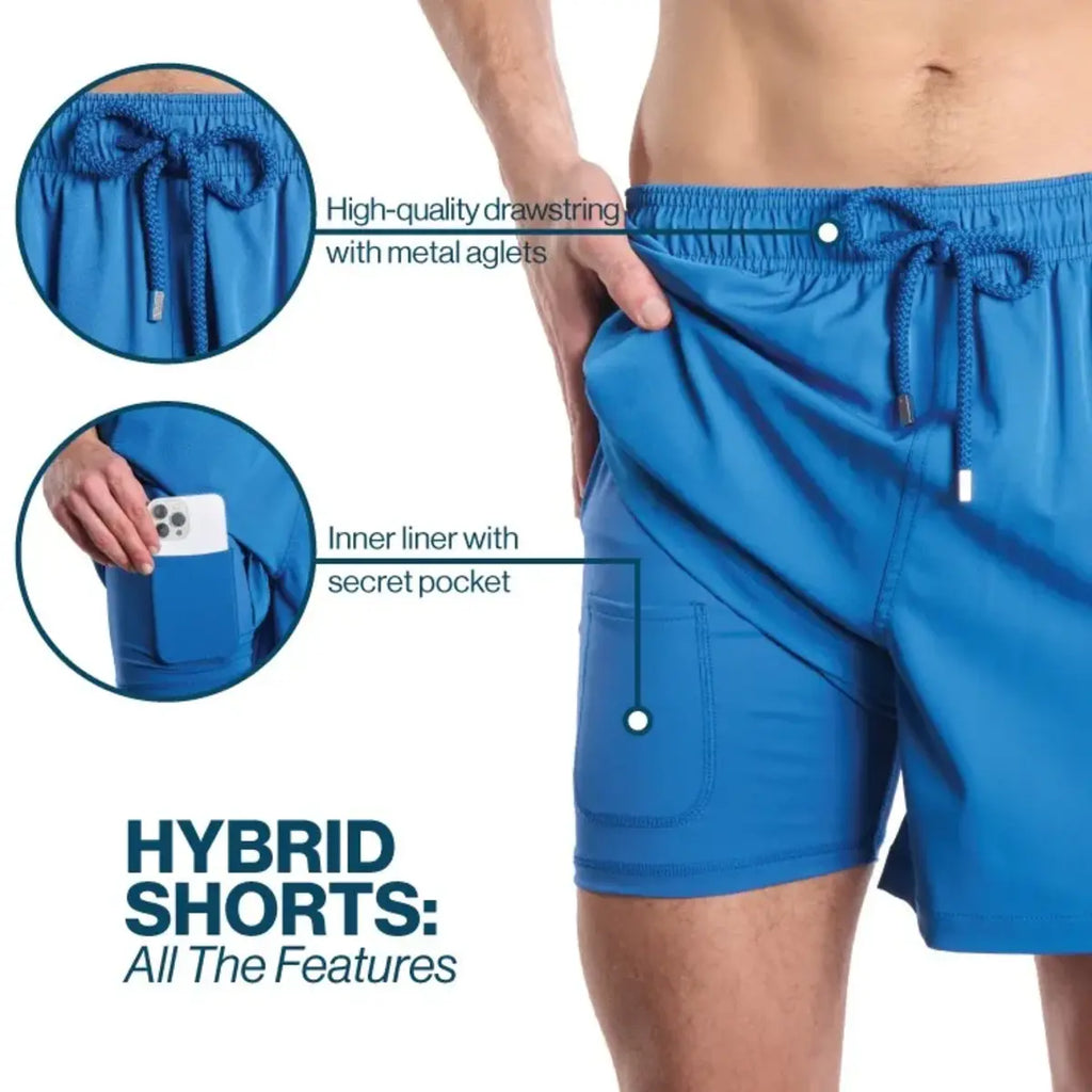 Men’s Premium Compression-Lined Hybrid Shorts – Enigma