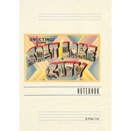 Vintage Lined Notebook Greetings from Salt Lake City, Utah - Paperback
