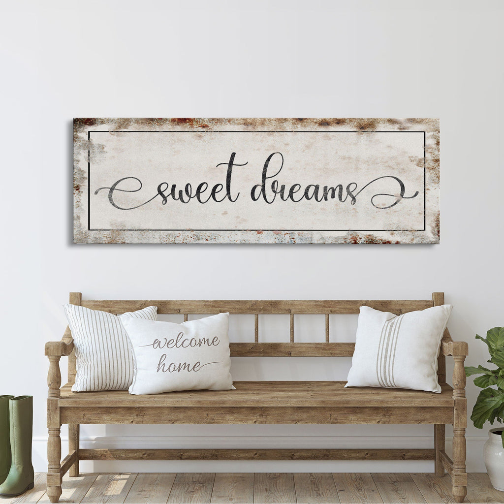 Sweet Dreams, Master bedroom sign for over bed, master bedroom wall decor, wall art for bedroom wall, sweet dreams canvas print, guest room