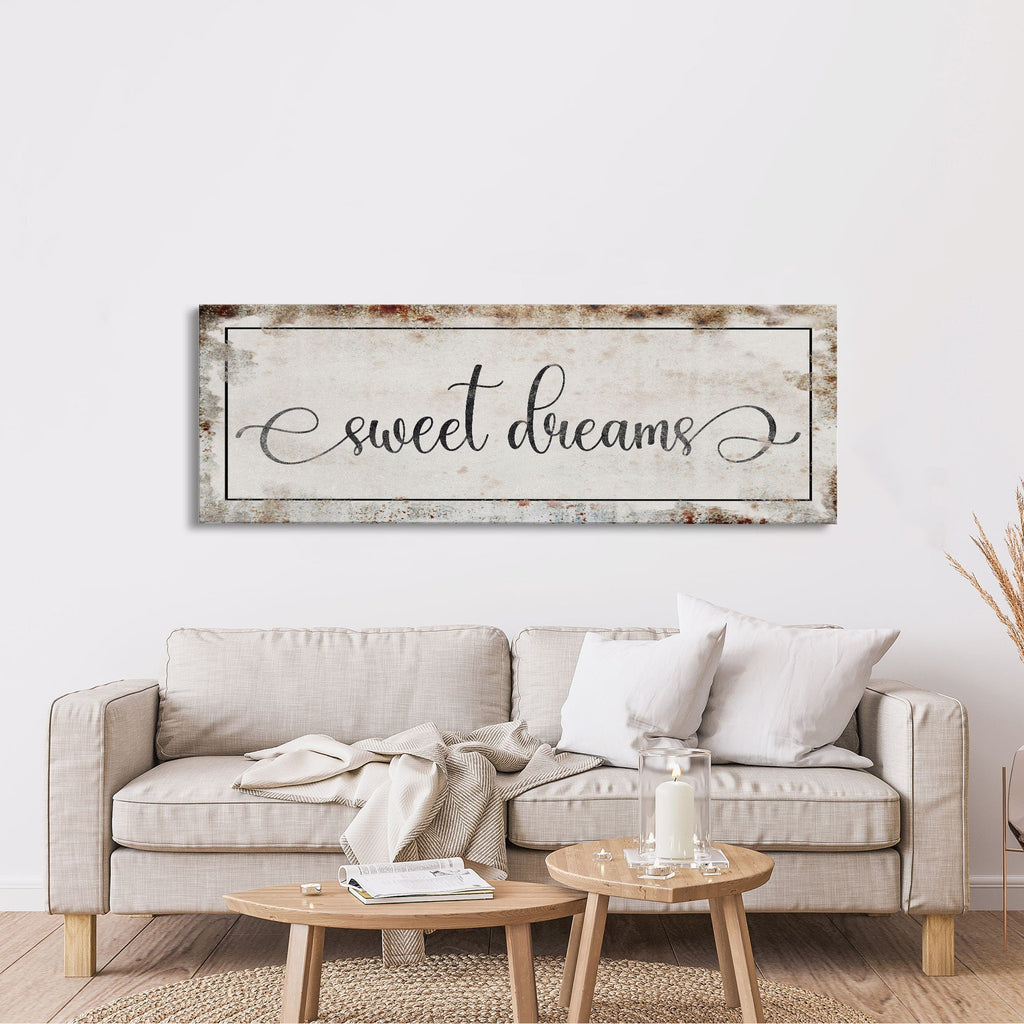 Sweet Dreams, Master bedroom sign for over bed, master bedroom wall decor, wall art for bedroom wall, sweet dreams canvas print, guest room