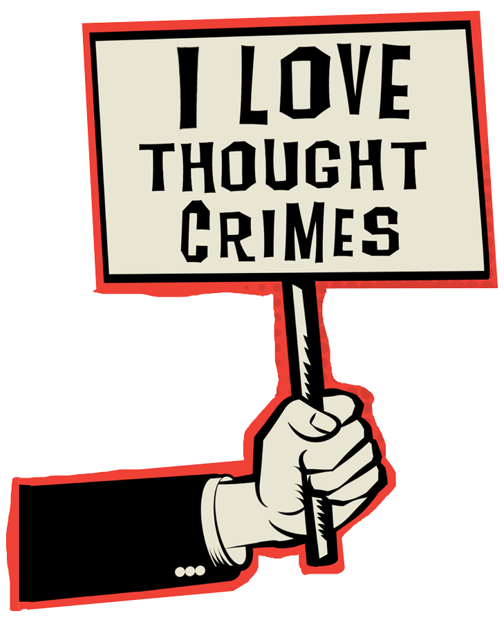 I Love Thought Crimes (Die Cut Sticker)