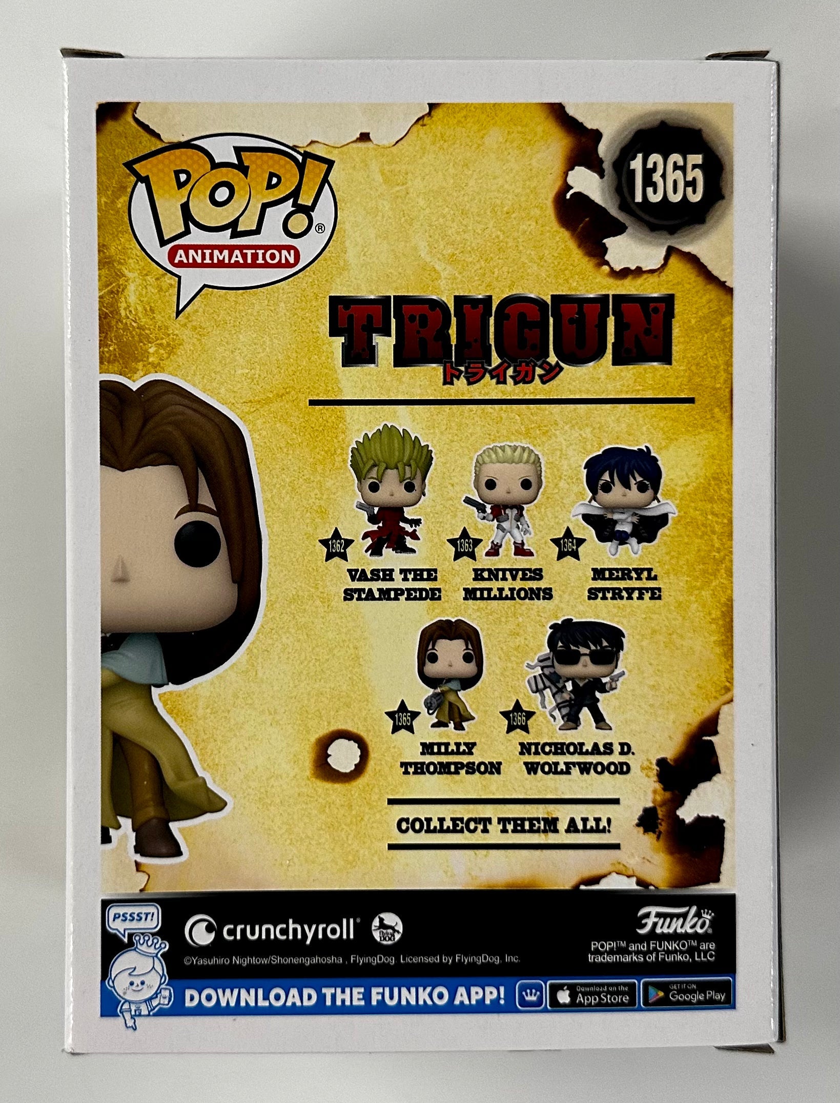 Funko Pop! Animation Milly Thompson #1365 Trigun 2023 Bernardelli Insurance
