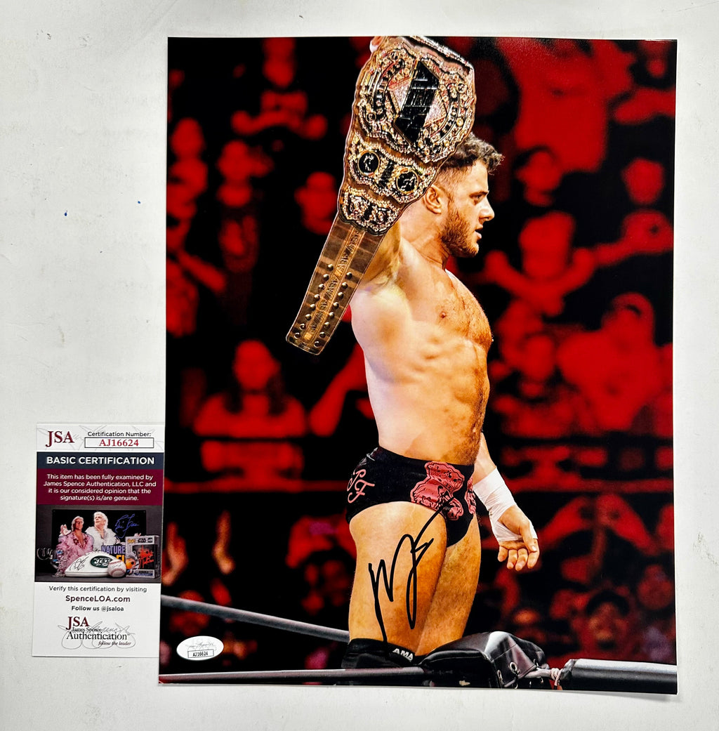 Maxwell Jacob Friedman “MJF” Signed AEW Wrestling Champion 11X14 Photo JSA COA