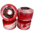 VISION Blurr 60mm 96A Swirl Red / White Swirl Skateboard Wheels