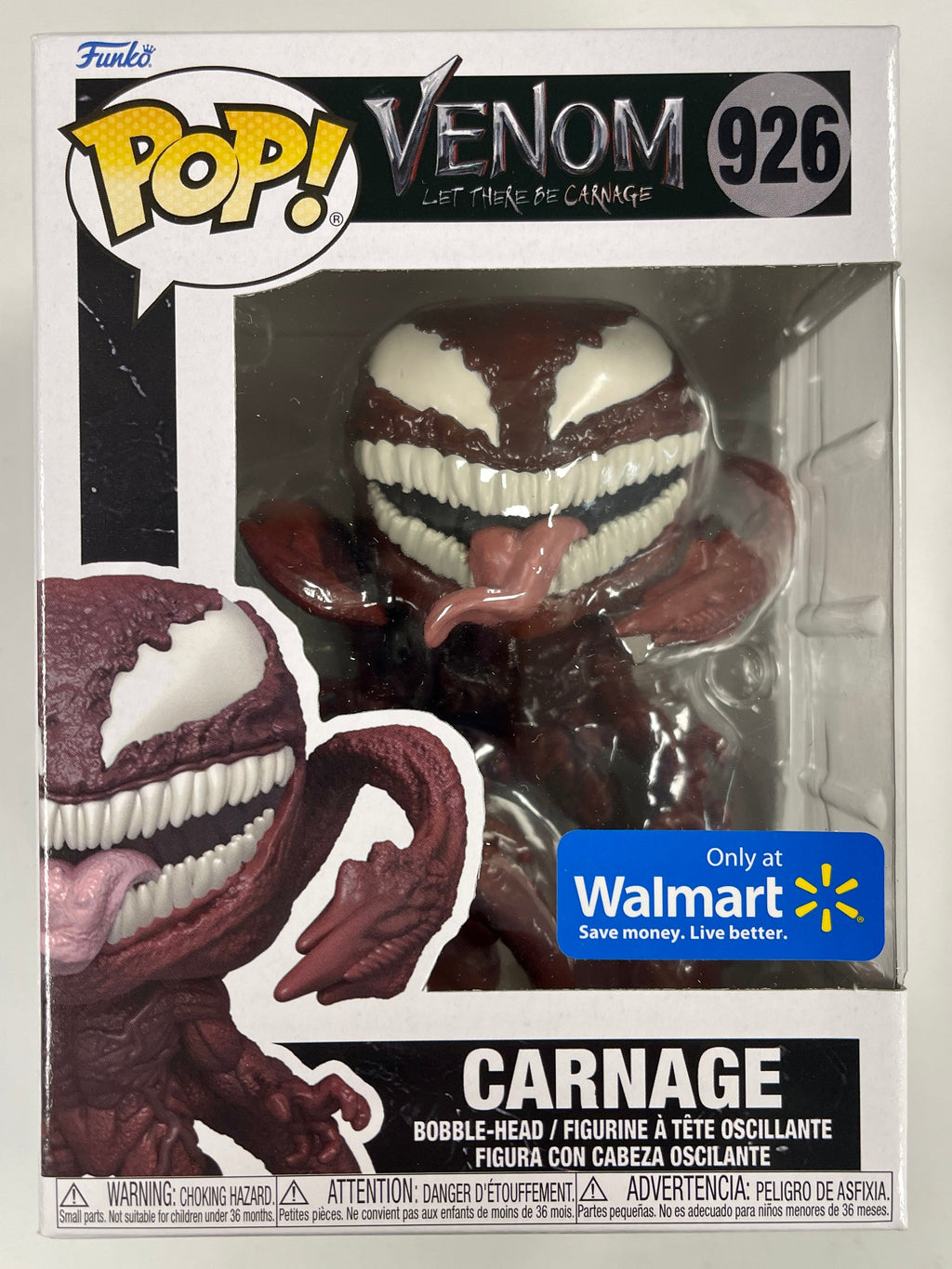 Funko Pop! Marvel Carnage #926 Venom 2 Walmart MCU NYCC Fall Con 2021 Exclusive