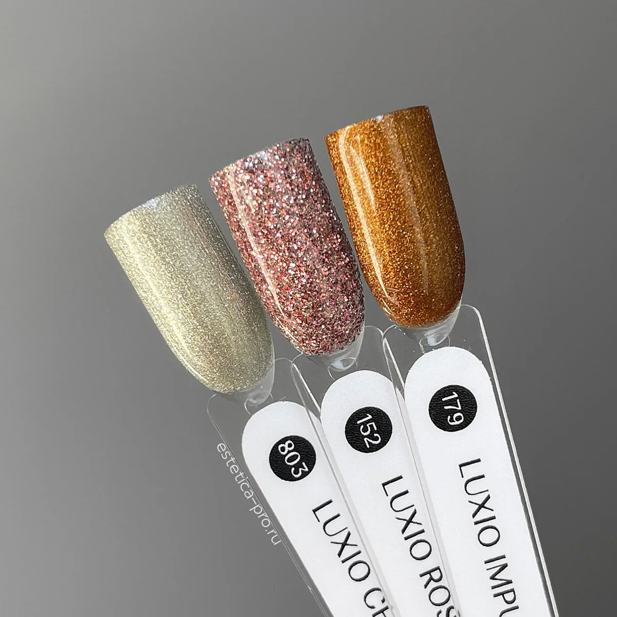 Luxio - Glitter Rose-Gold Gel Polish, 15ml
