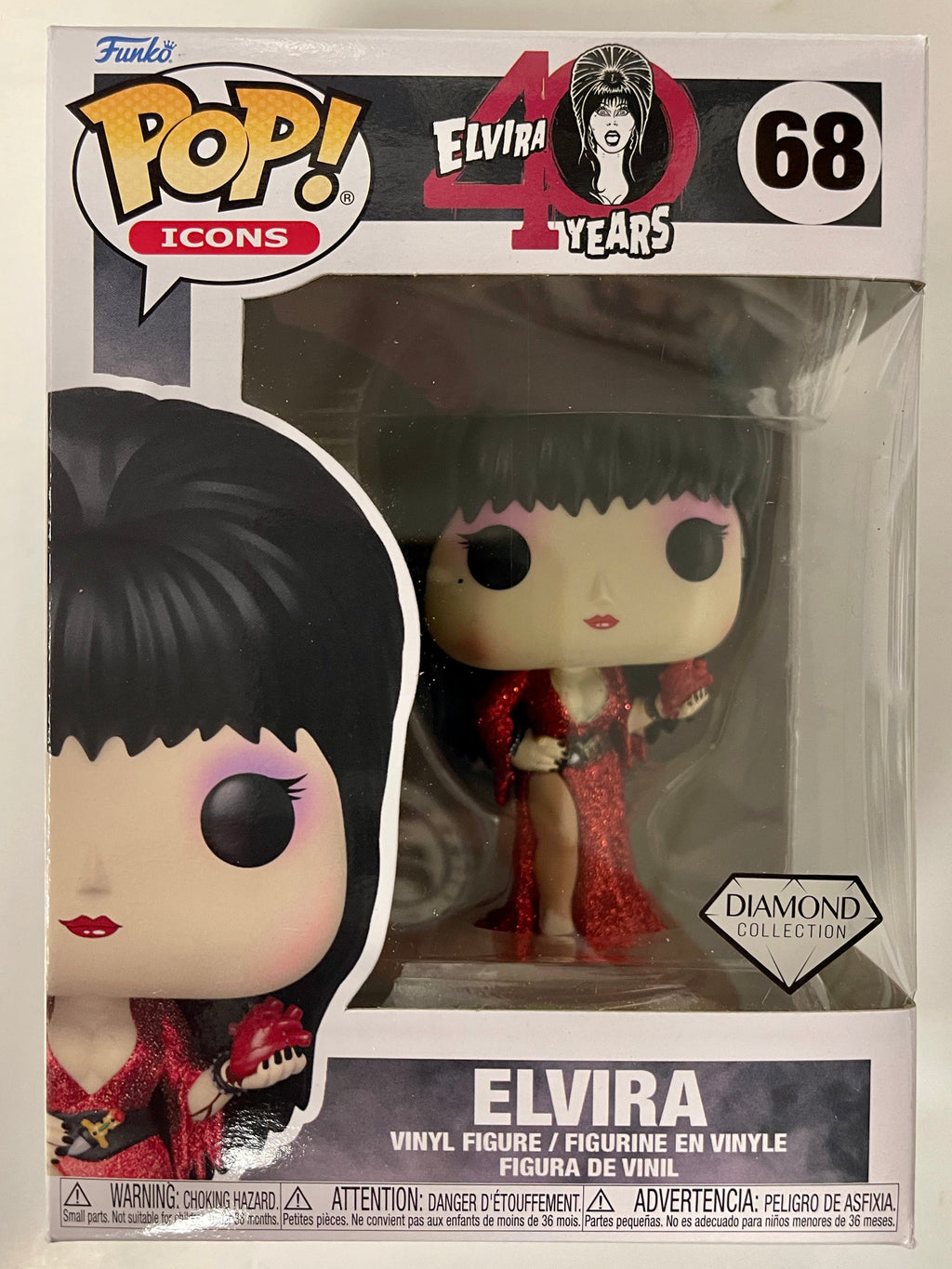 Funko Pop! Icons Elvira #68 Diamond Edition 40th Anniversary 2021