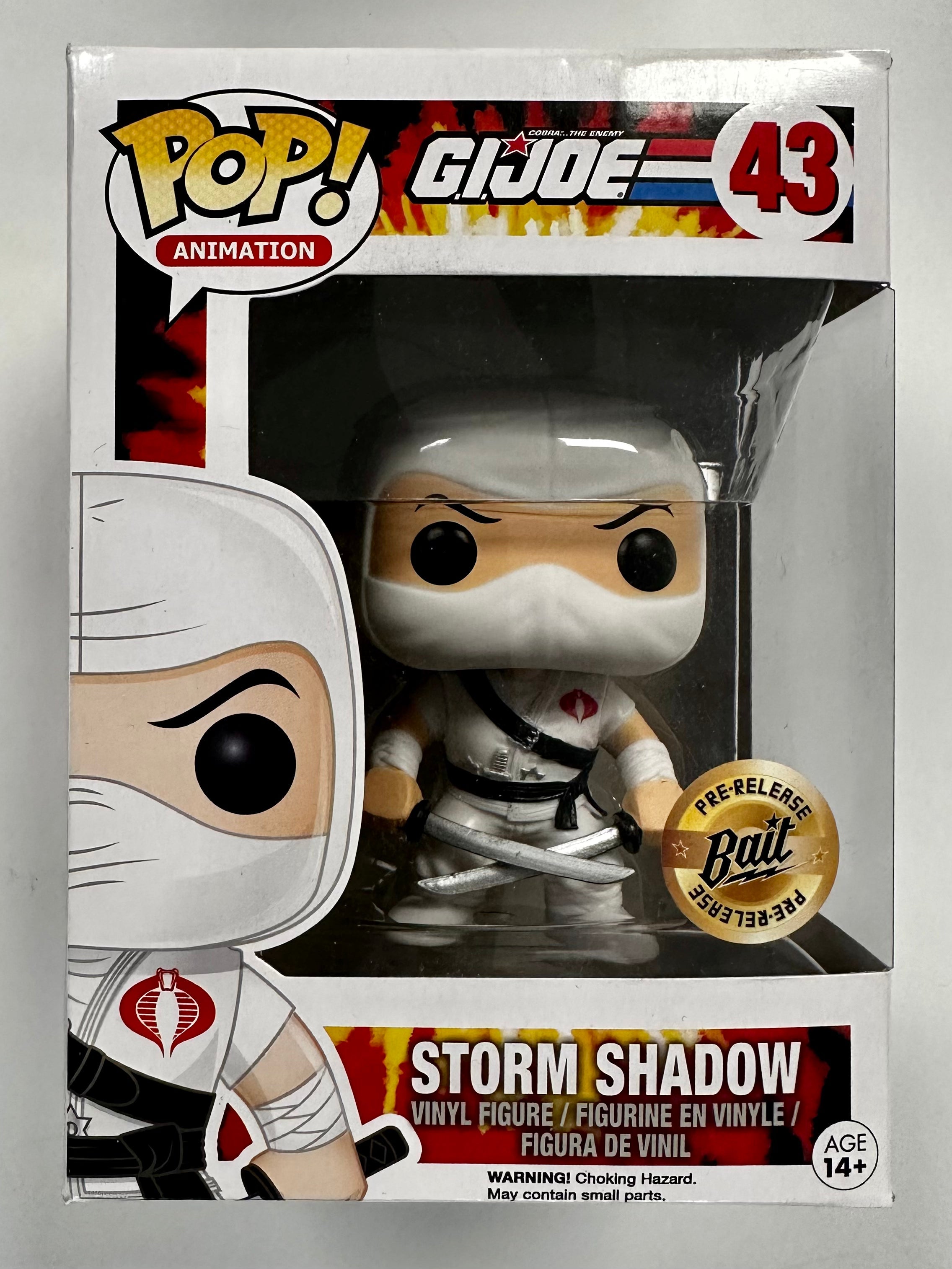 Funko Pop! Animation Storm Shadow #43 GI Joe 2015 Bait Pre-Release Vaulted Exclusive