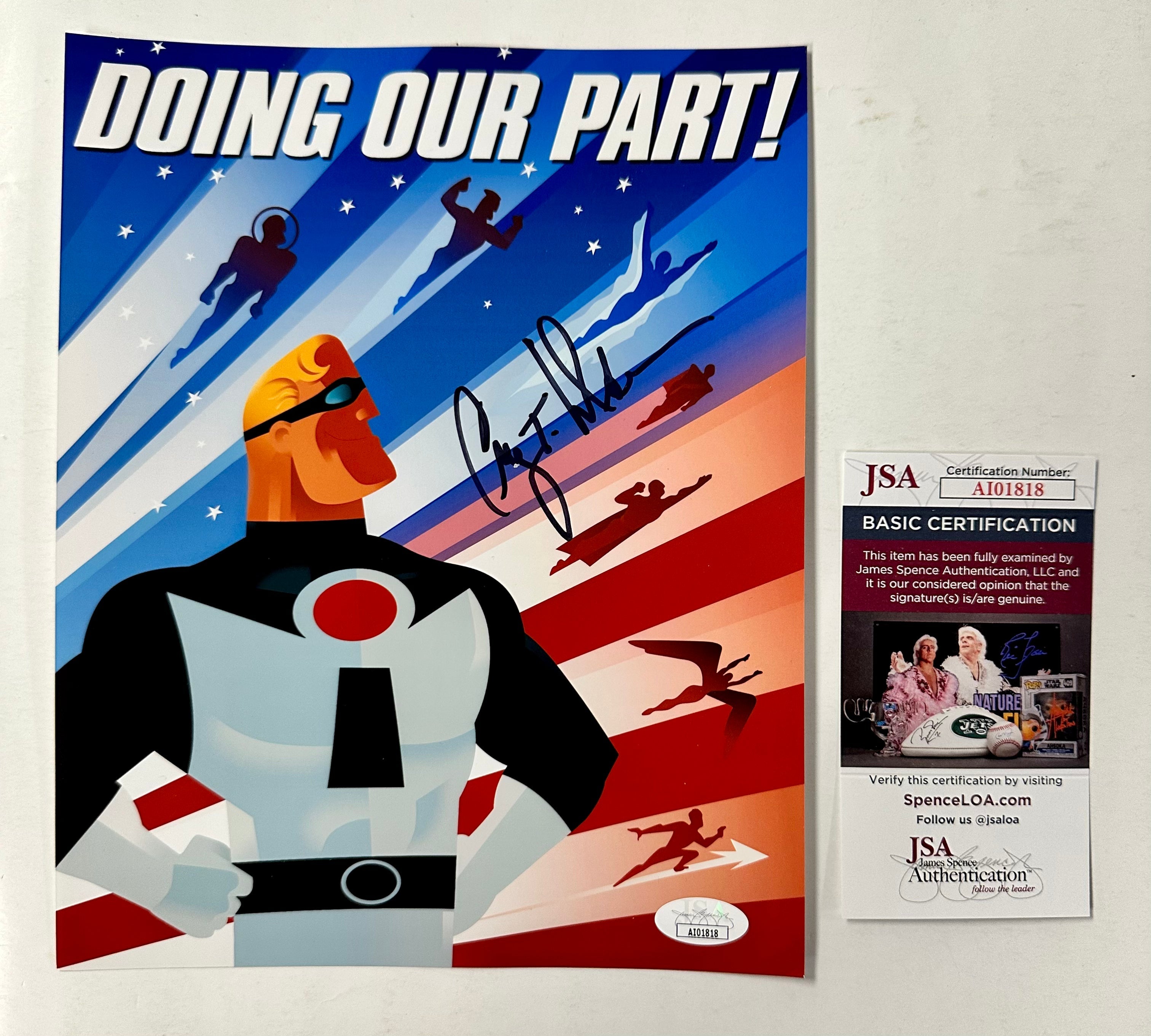 Craig T. Nelson Signed Mr. Incredible Disney The Incredibles 8x10 Photo With JSA COA