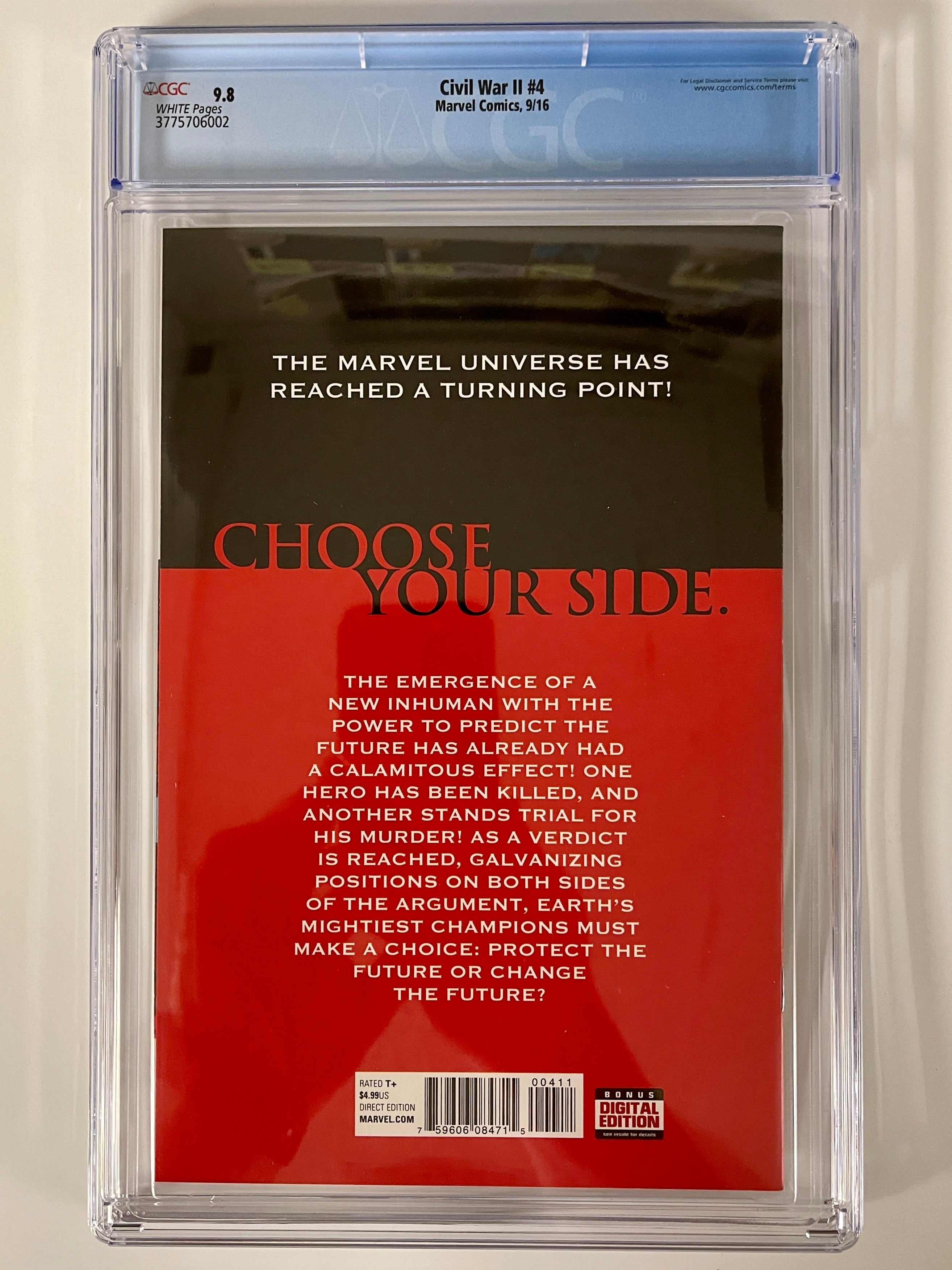 Civil War II #4 CGC 9.8 First Appearance Of The Immortal She-Hulk 2016 Marvel