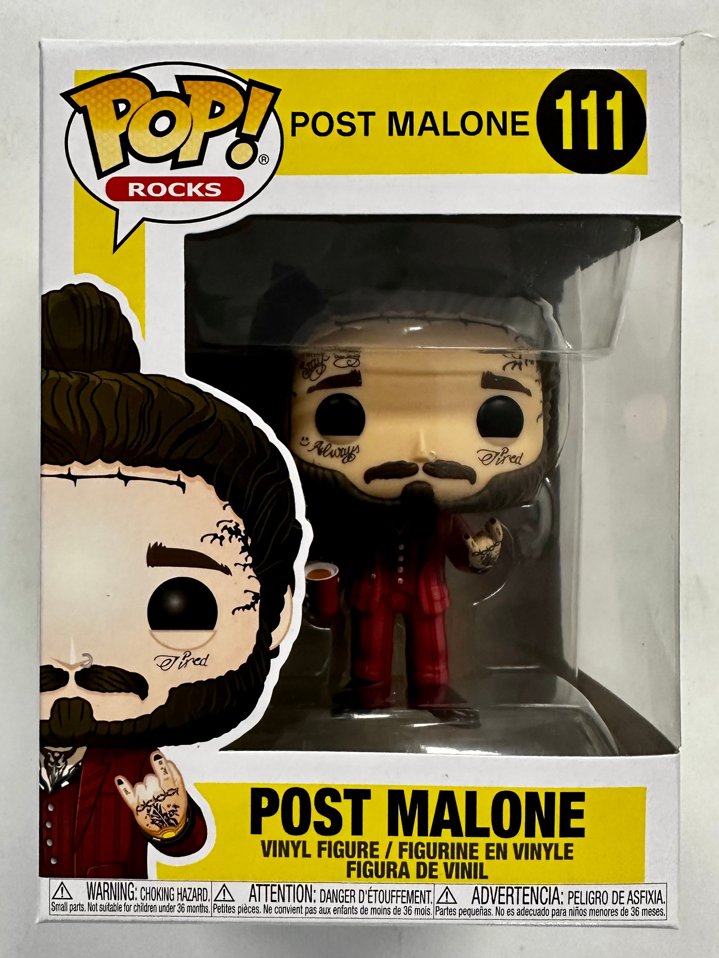 Funko Pop! Rocks Post Malone #111 Beer bongs And Bentleys Rockstar Circles Vaulted