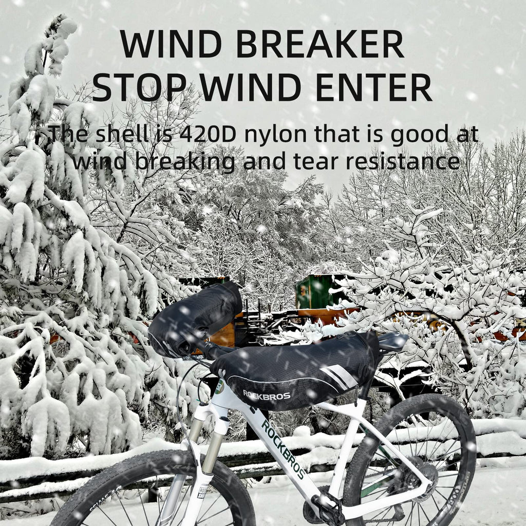 ROCKBROS Thinsulate Windproof Thermal Mountain Bike Handlebar Mittens