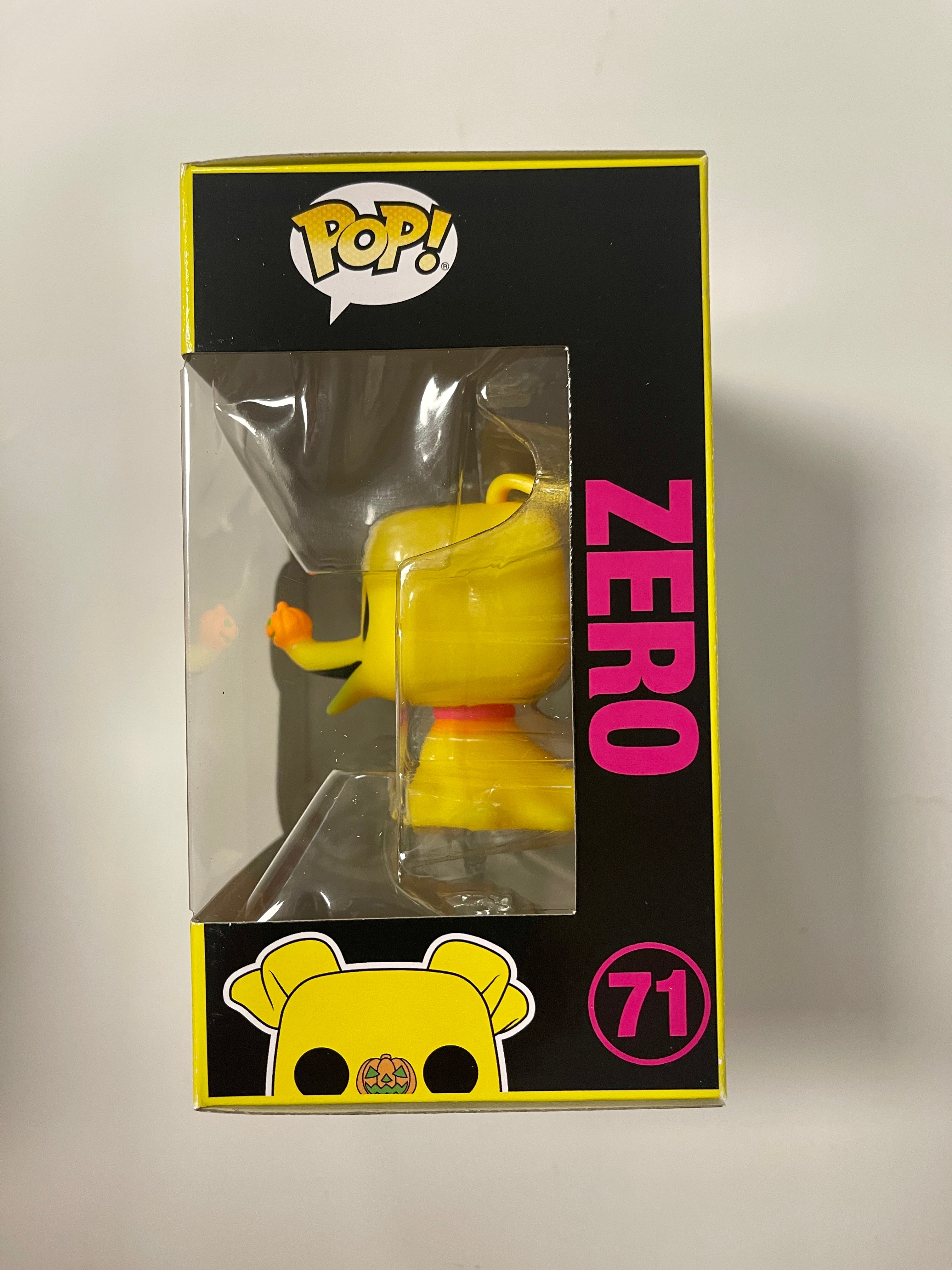 Funko Pop! Disney Black Light Jacks Dog Zero #71 Nightmare Before Christmas 2022