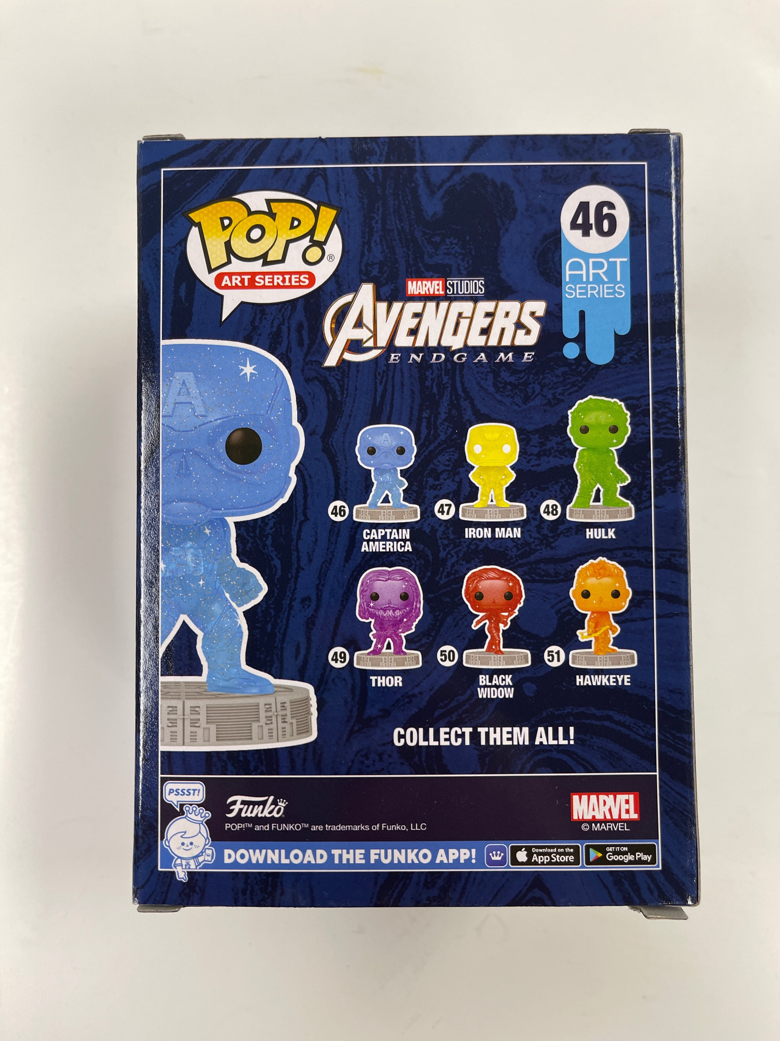 Funko Pop! Marvel Studios Captain America (Blue) #46 Infinity Saga Art Series