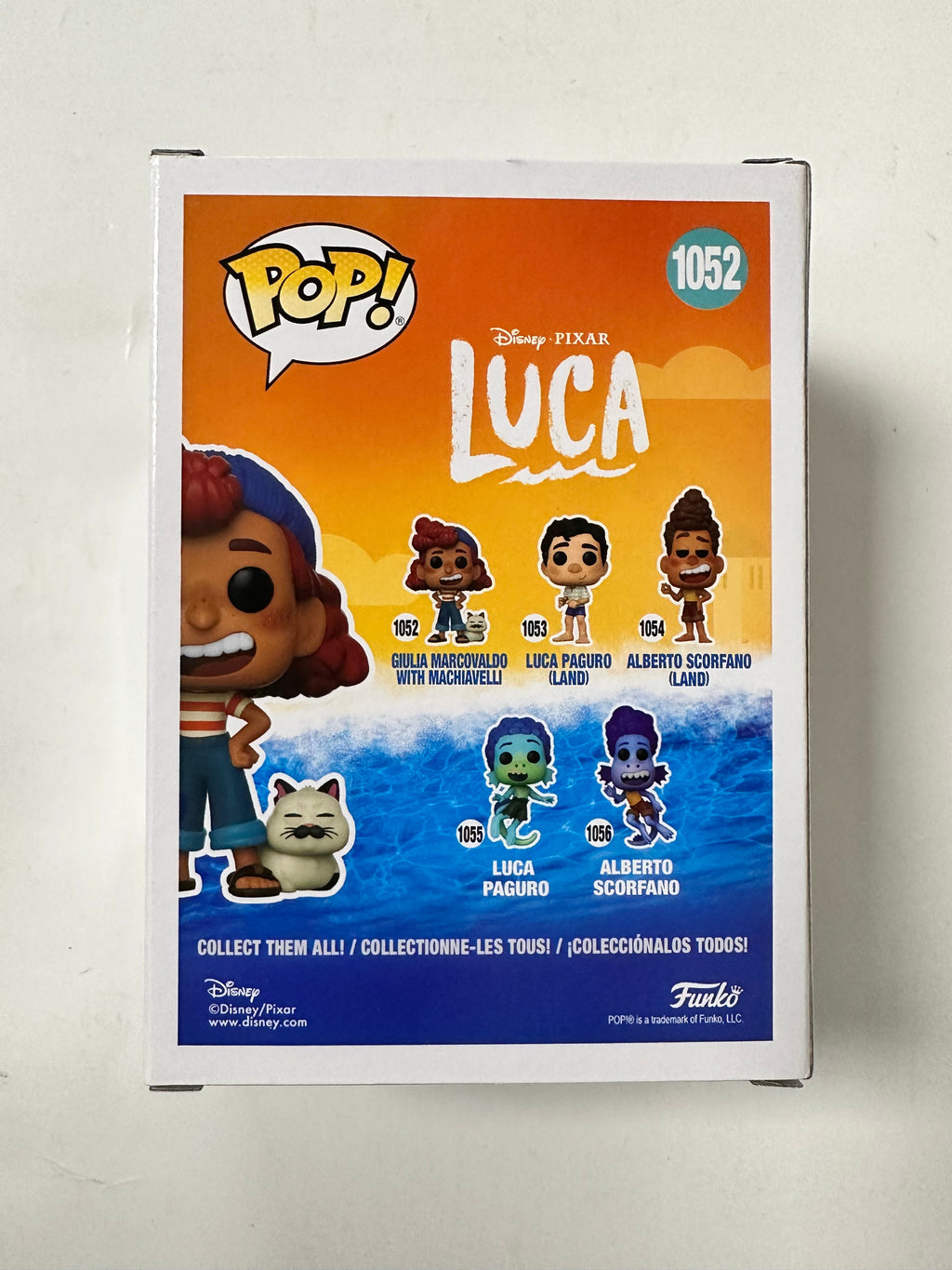 Funko Pop! Disney Giulia Marcovaldo W/ Machiavelli #1052 Pixar Luca 2021 Italy