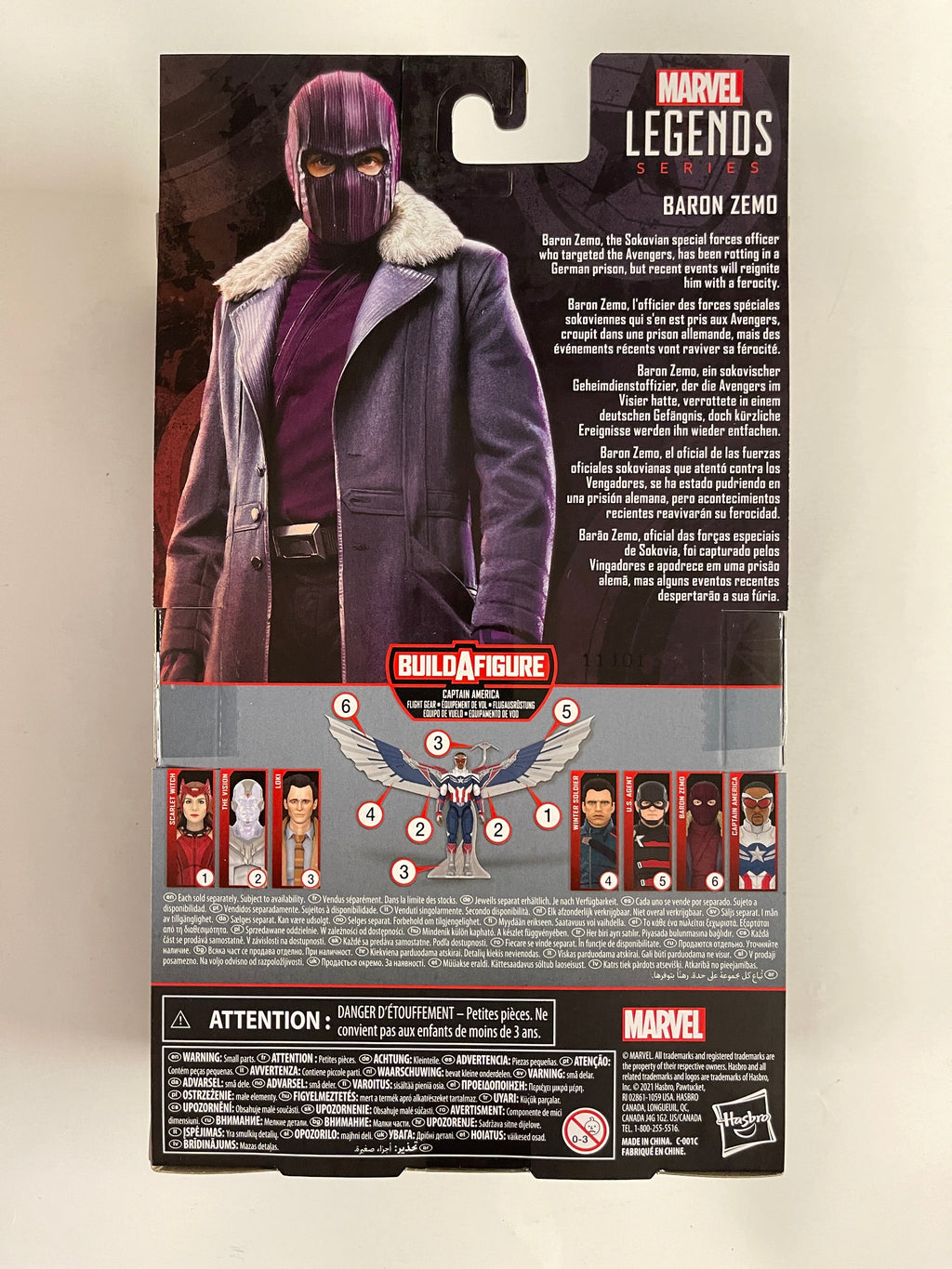 Marvel Legends Falcon And The Winter Soldier Baron Zemo BAF Flight Gear