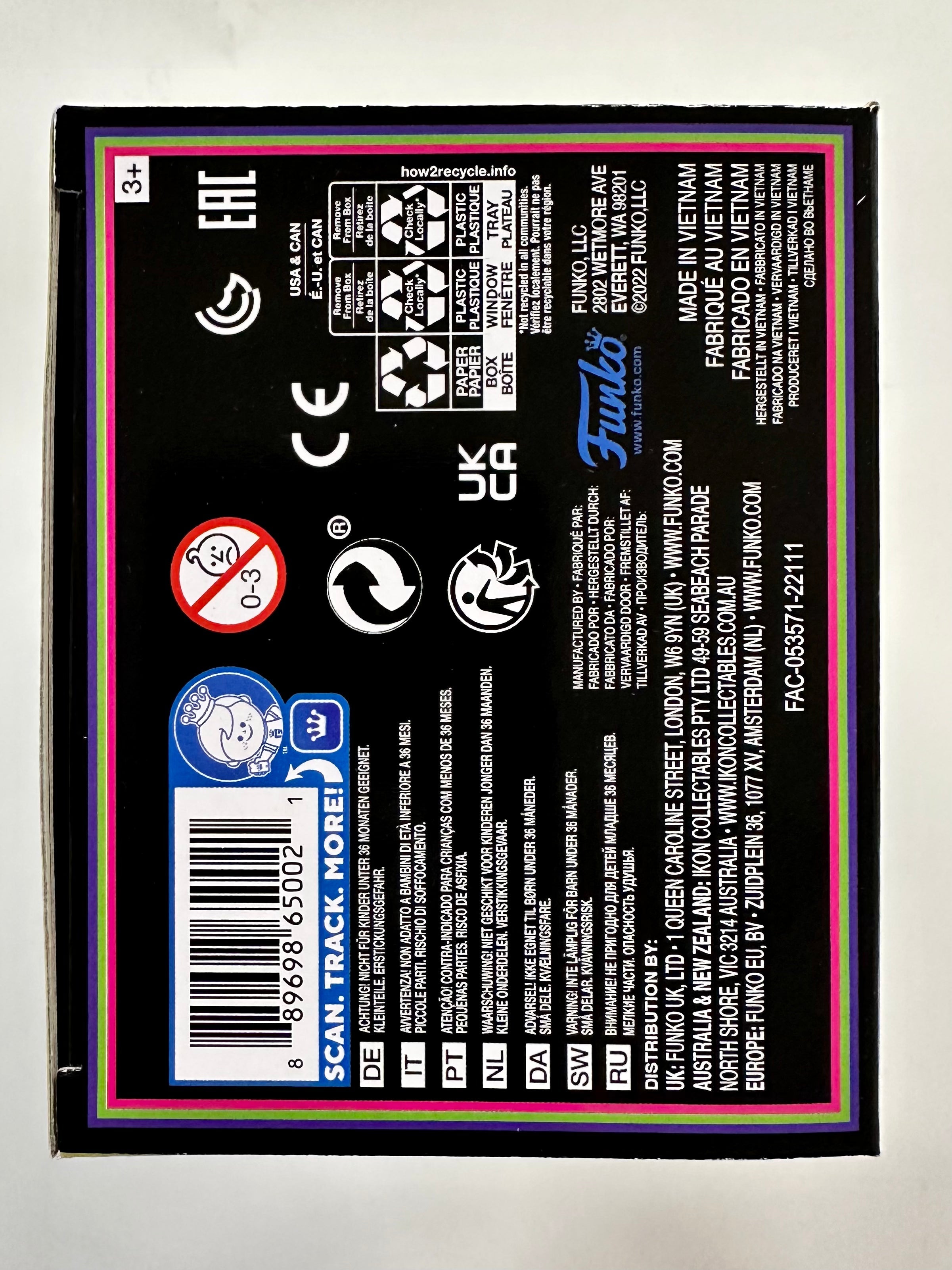 Funko Pop! Disney Black Light Santa Jack Skellington #72 NBC 2022 Exclusive