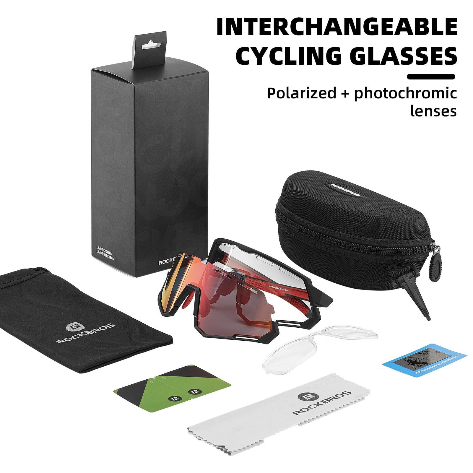 Polarized Photochromic Cycling Goggles (2-Lens Kit)