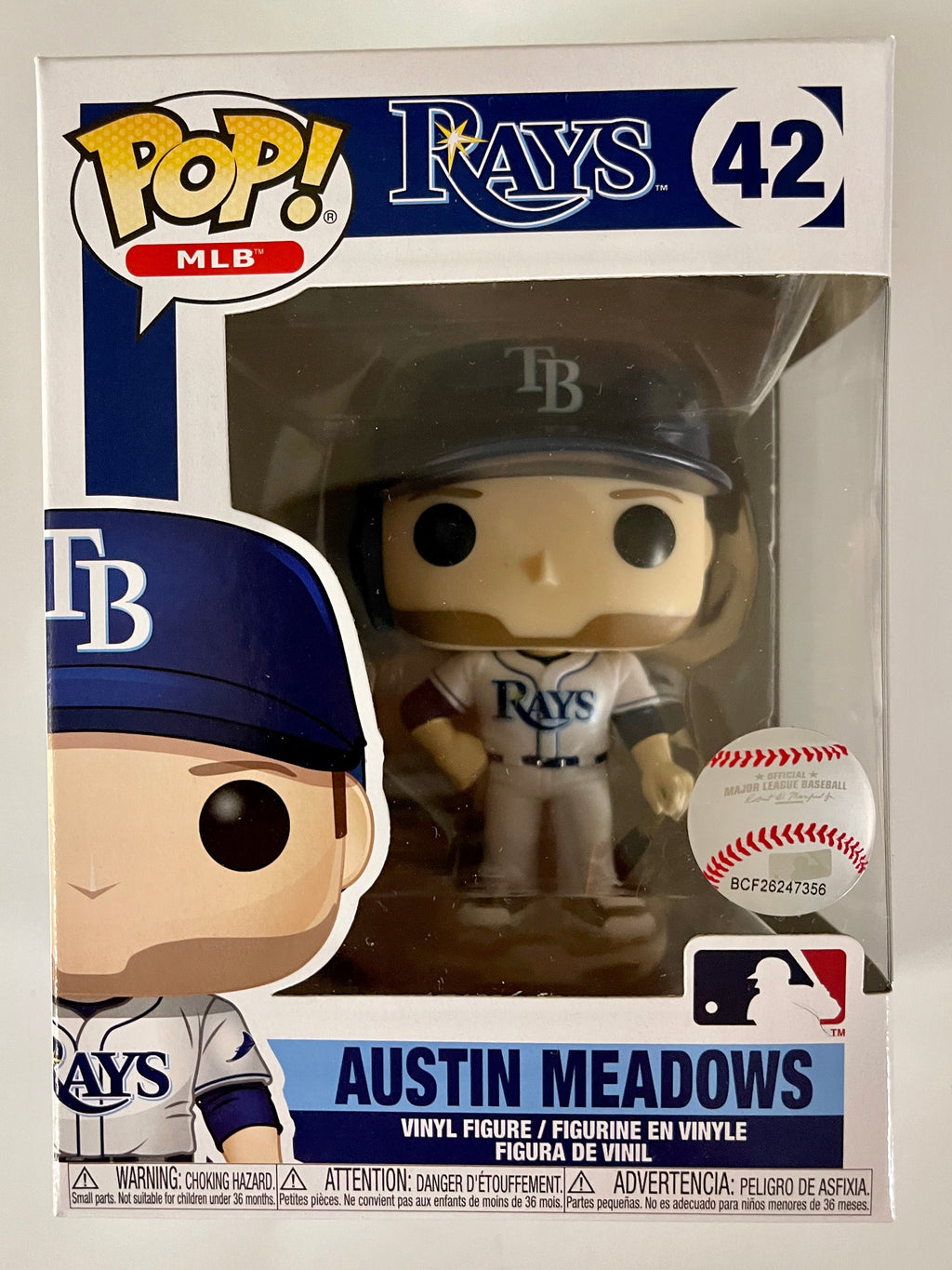 Funko Pop! MLB Austin Meadows With Bat #42 Tampa Bay Devil Rays Baseball