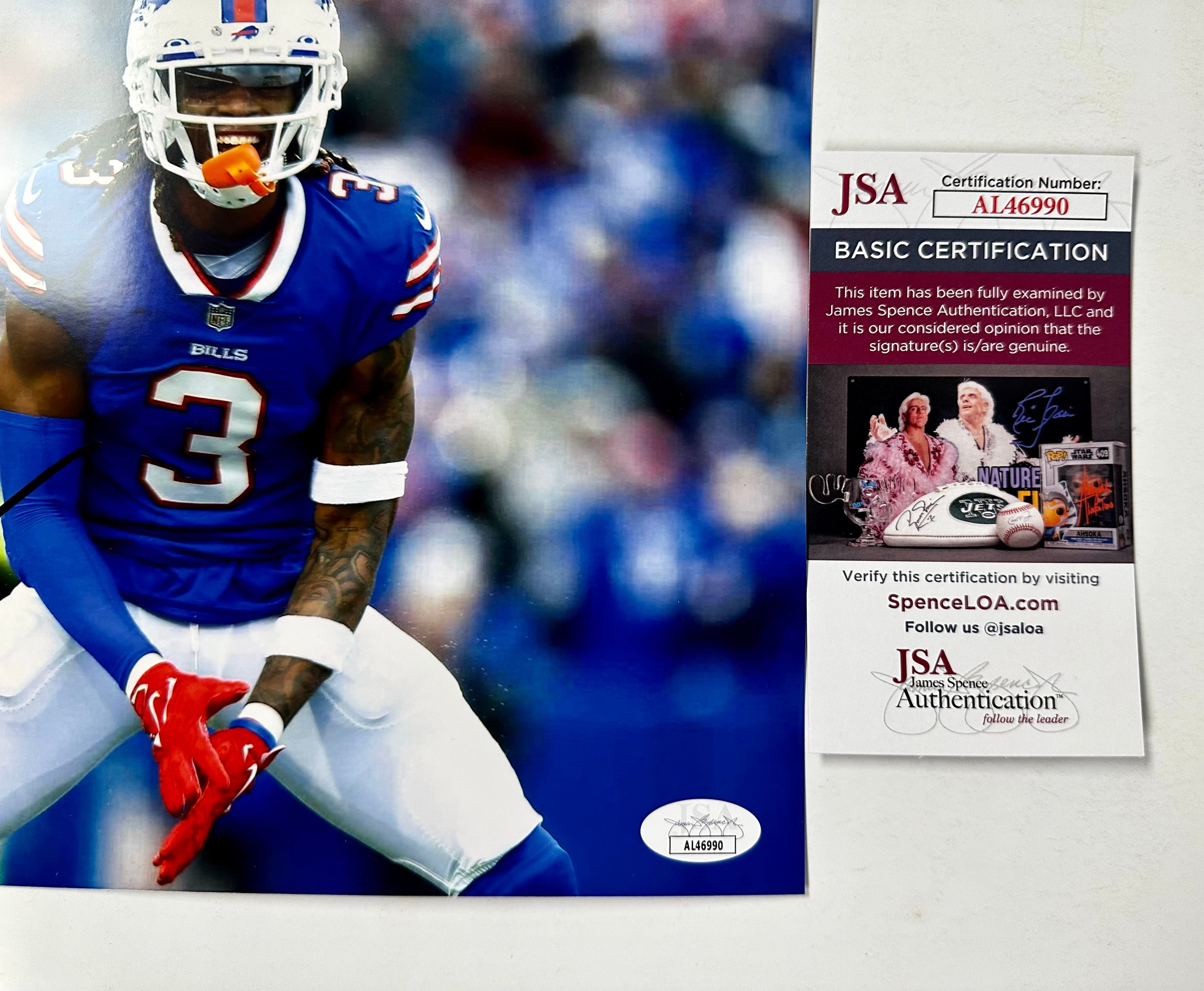 Damar Hamlin Signed Buffalo Bills 8x10 NFL Photo With JSA COA