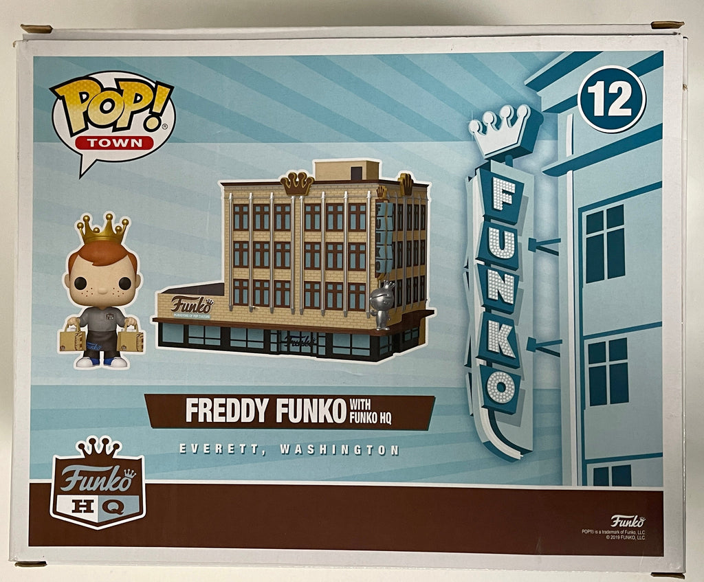Funko Pop! Town Freddy Funko with Headquarters HQ #12 ECCC 2020 Spring Con Exclusive Box Dmg