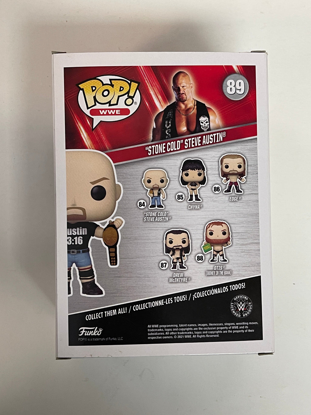 Funko Pop! WWE Stone Cold Steve Austin With 2 Belts #89 7/Eleven 2021 Exclusive