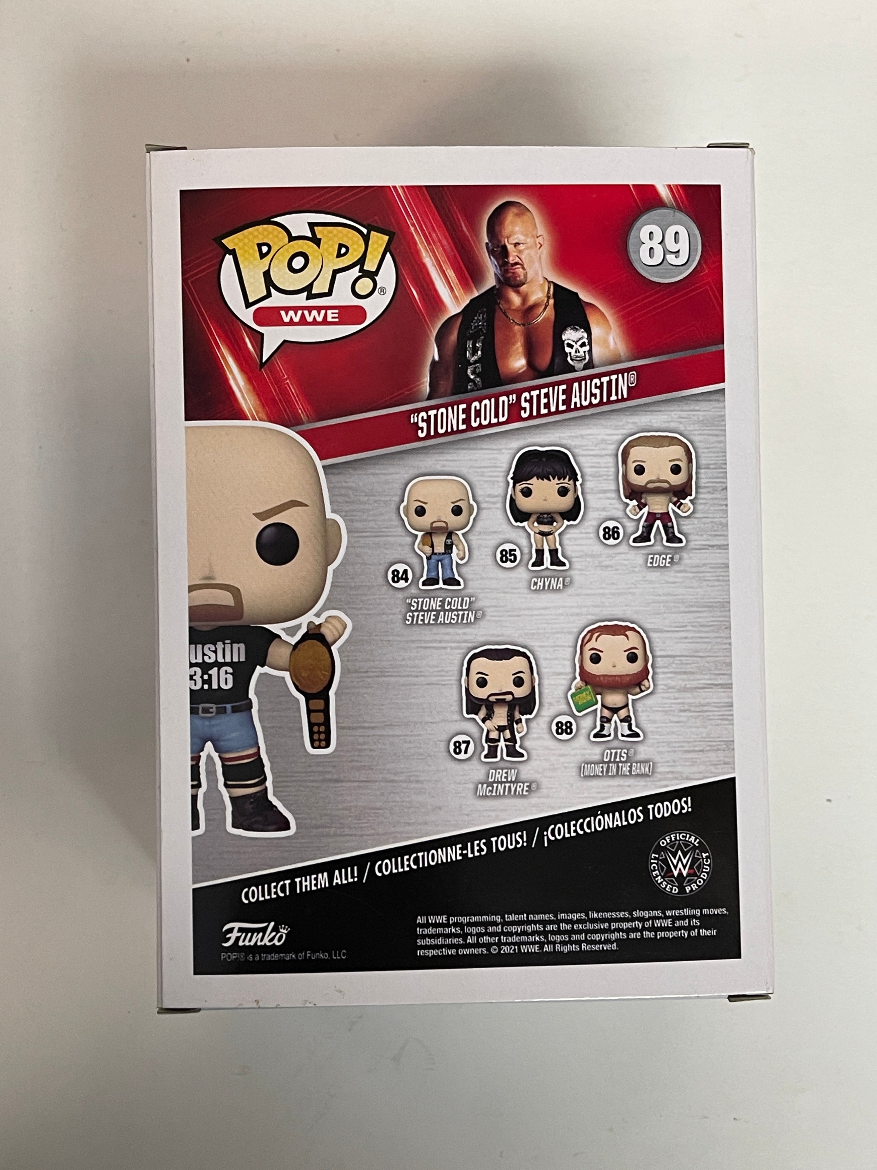 Funko Pop! WWE Stone Cold Steve Austin With 2 Belts #89 7/Eleven 2021 Exclusive
