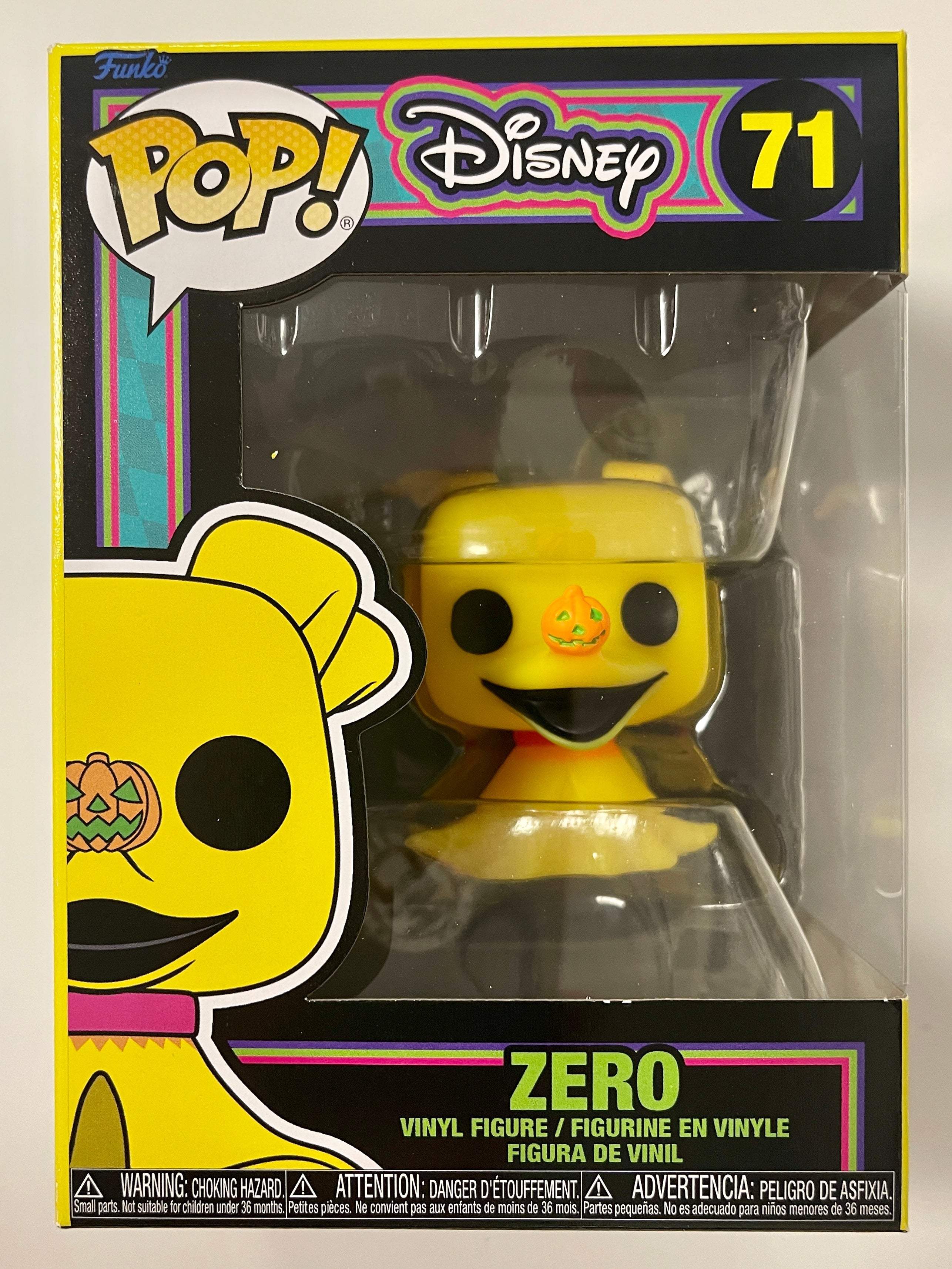 Funko Pop! Disney Black Light Jacks Dog Zero #71 Nightmare Before Christmas 2022