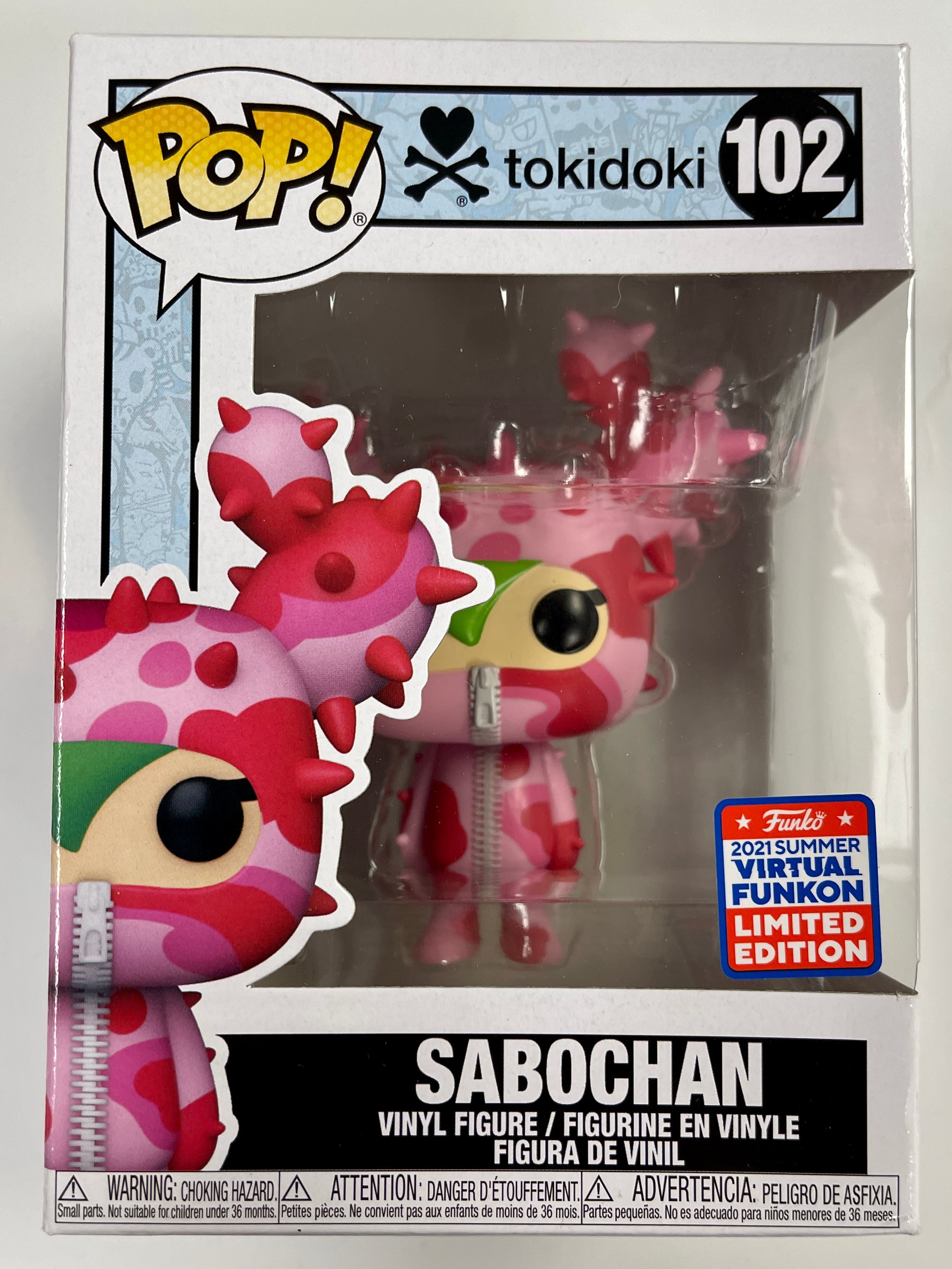 Funko Pop! Tokidoki Sabochan #102 Virtual Funkon 2021 Official Con Sticker