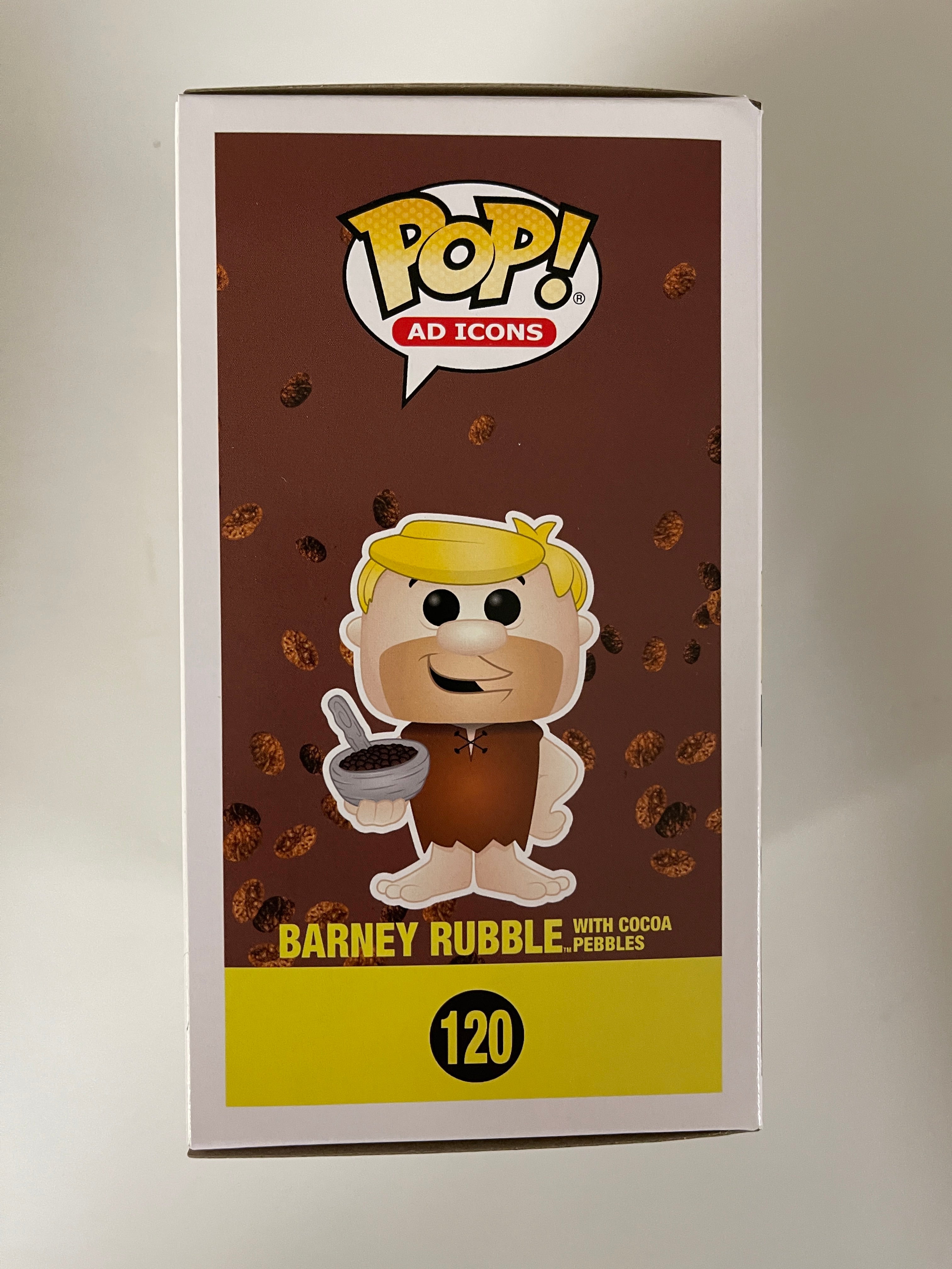 Funko Pop! Ad Icons Barney Rubble W/ Cocoa Pebbles #120 Post Cereal Flintstones