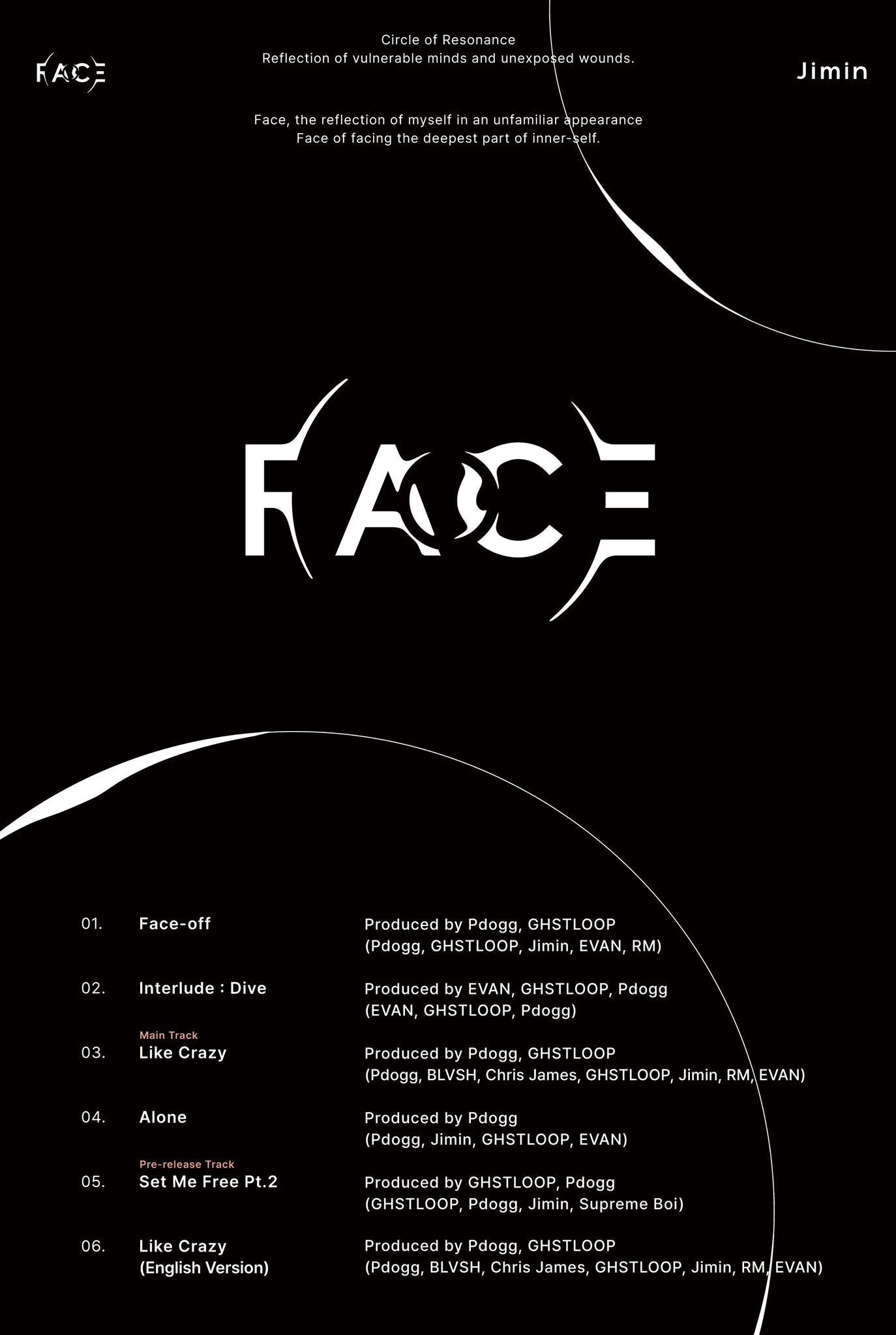 BTS Jimin First 1st Solo Album - Face