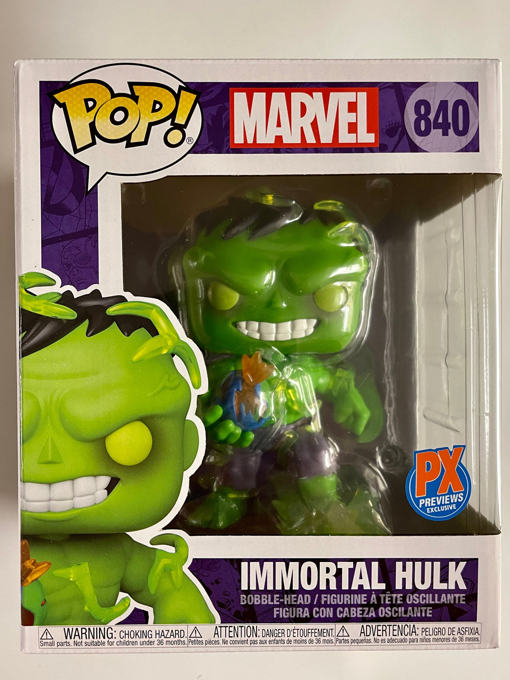 Funko Pop! Marvel Comics 6” Immortal Hulk #840 Previews PX 2021 Exclusive
