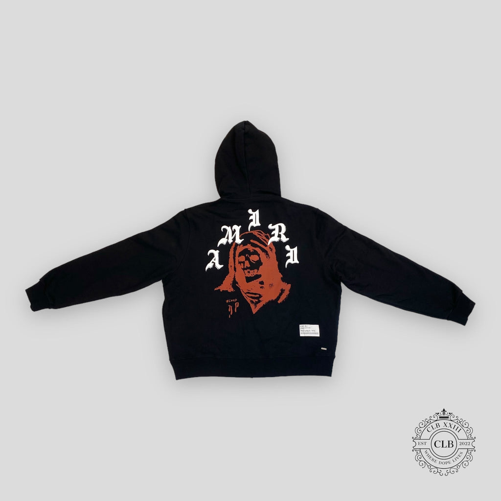 AMIRI WES LANG SOLAR KINGS ZIP HOODIE - BLACK
