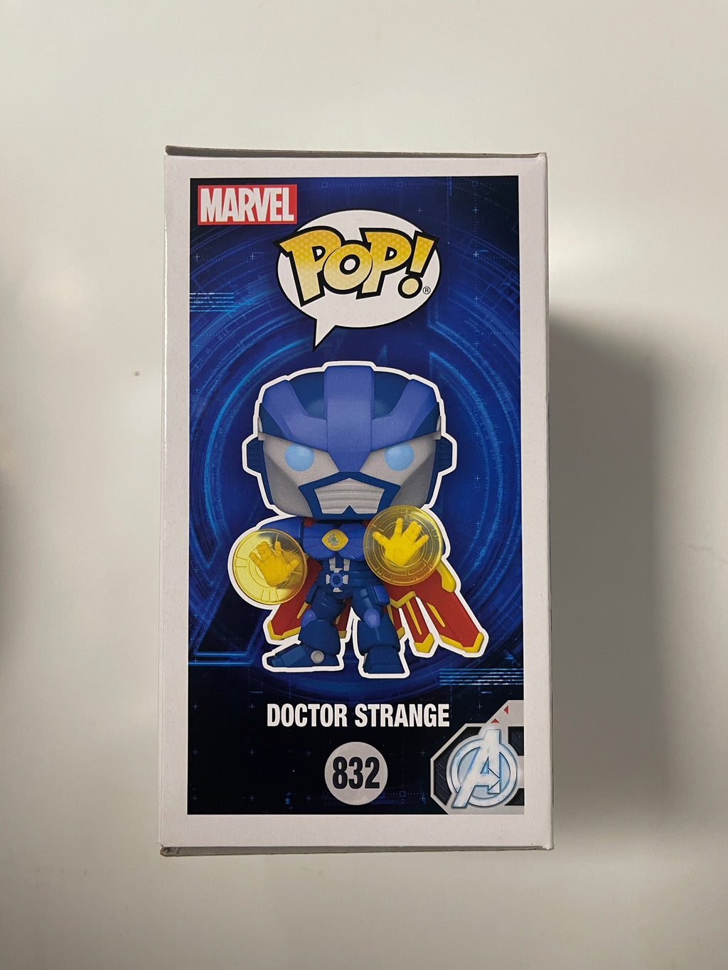 Funko Pop! Marvel Doctor Strange #832 Avengers MechStrike 2021 Box Dmg