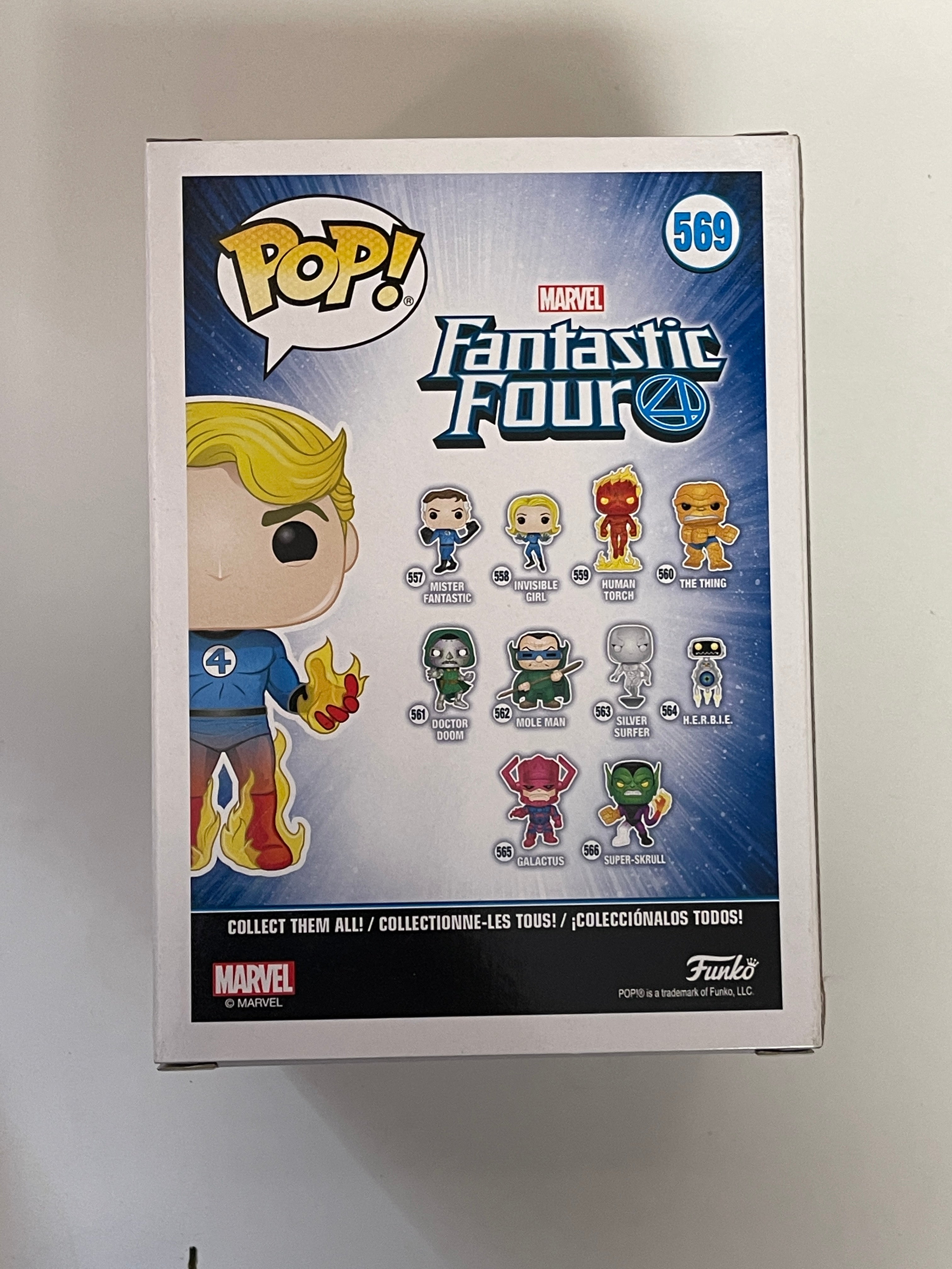 Funko Pop! Marvel Human Torch #569 Fantastic Four Johnny Storm 2019 Vaulted HT Exclusive