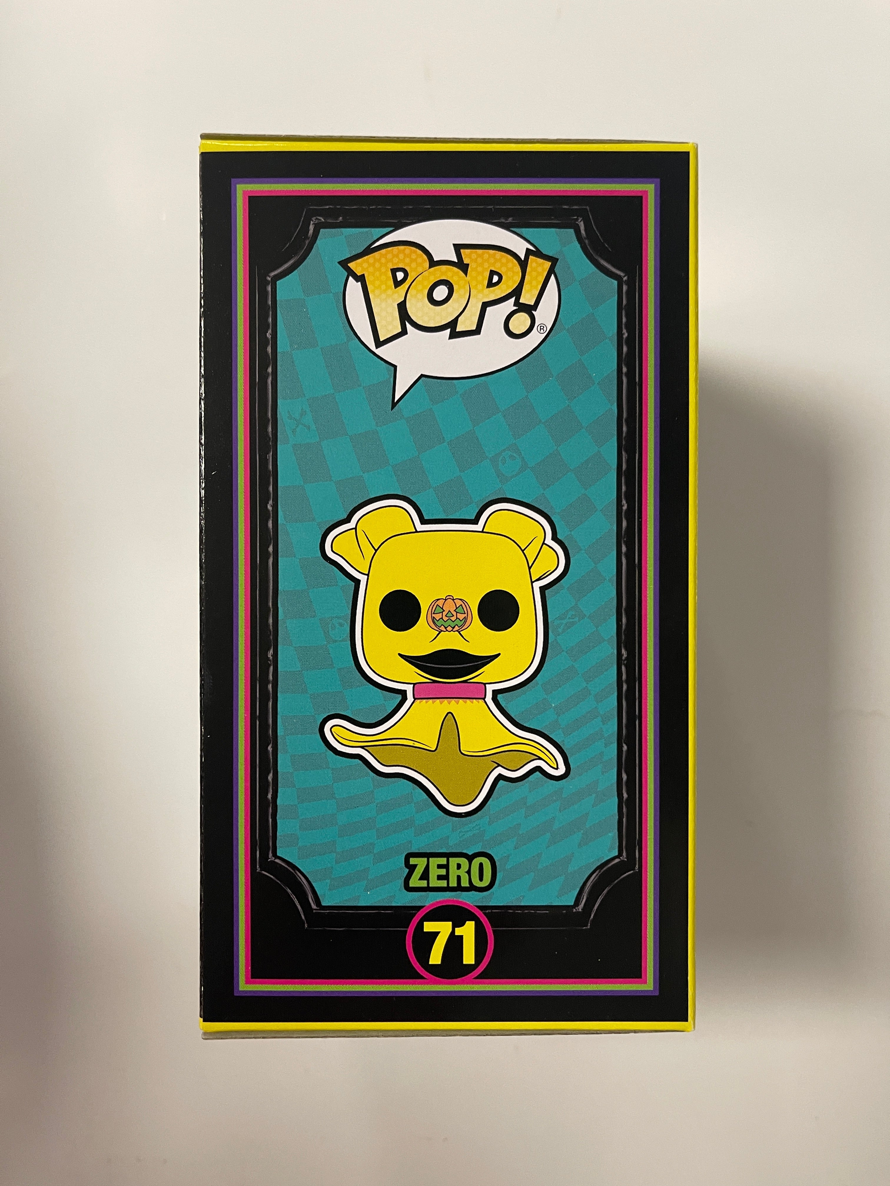 Funko Pop! Disney Black Light Jacks Dog Zero #71 Nightmare Before Christmas 2022