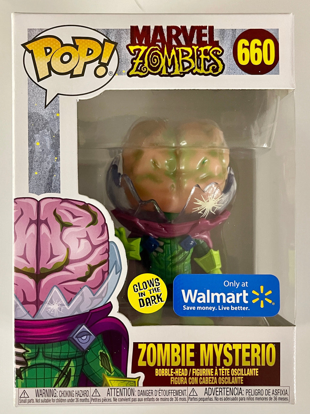 Funko Pop! Marvel Zombie Mysterio #660 Glow In The Dark Walmart 2020 Exclusive